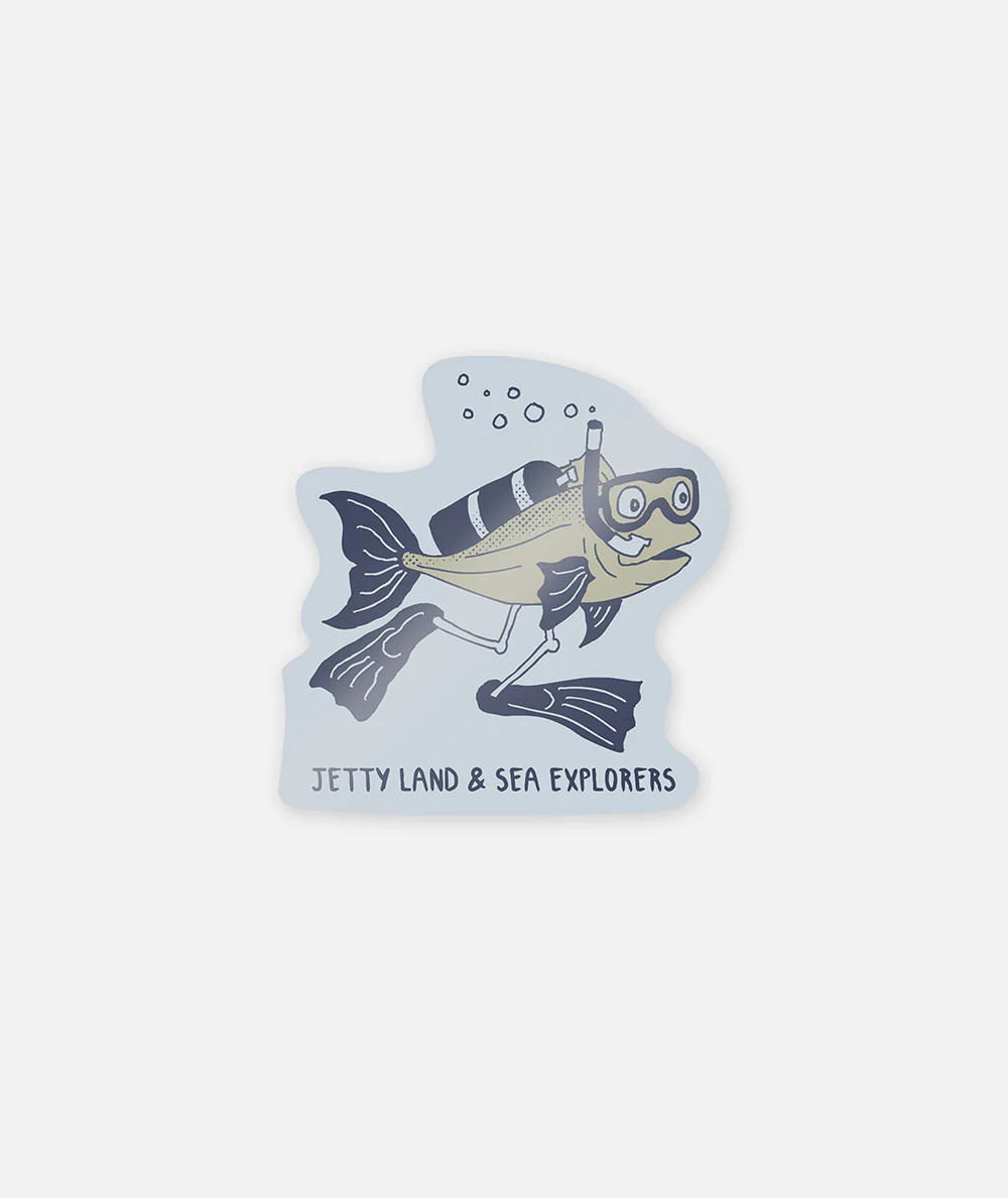 Land and Sea Explorer Sticker - Light Blue