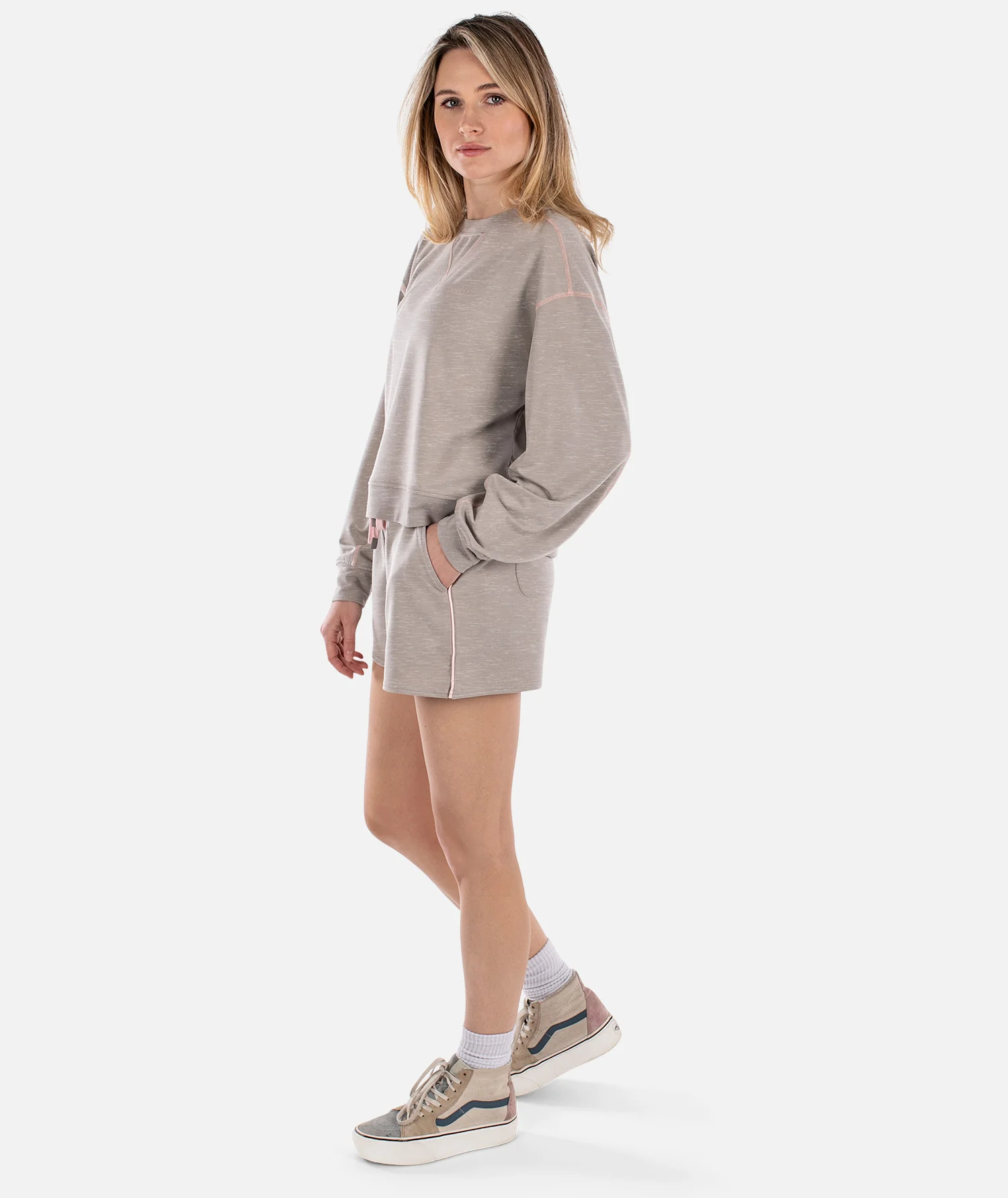 Lily Crewneck Sweatshirt - Warm Grey