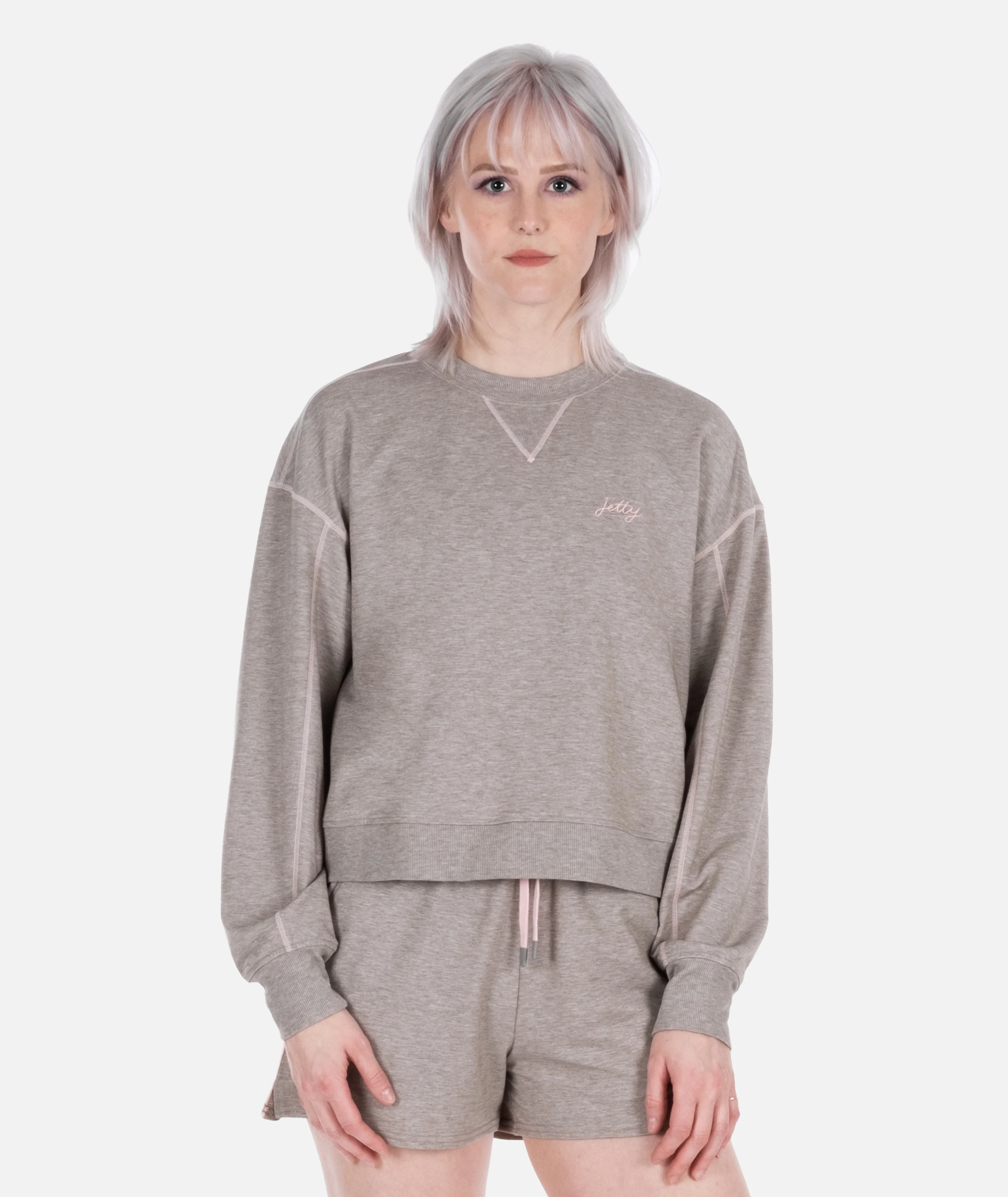 Lily Crewneck Sweatshirt - Warm Grey - Image 2