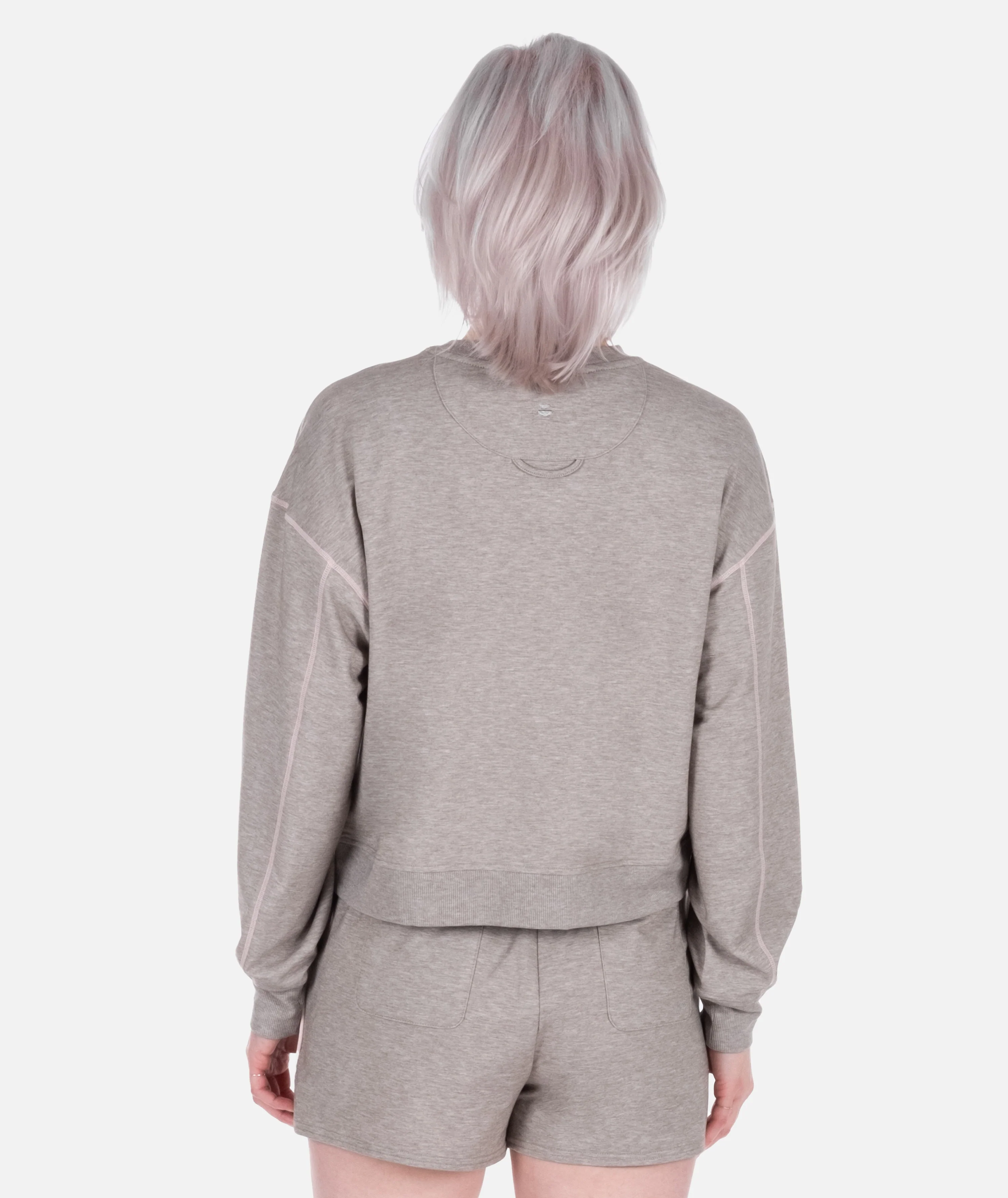 Lily Crewneck Sweatshirt - Warm Grey - Image 3