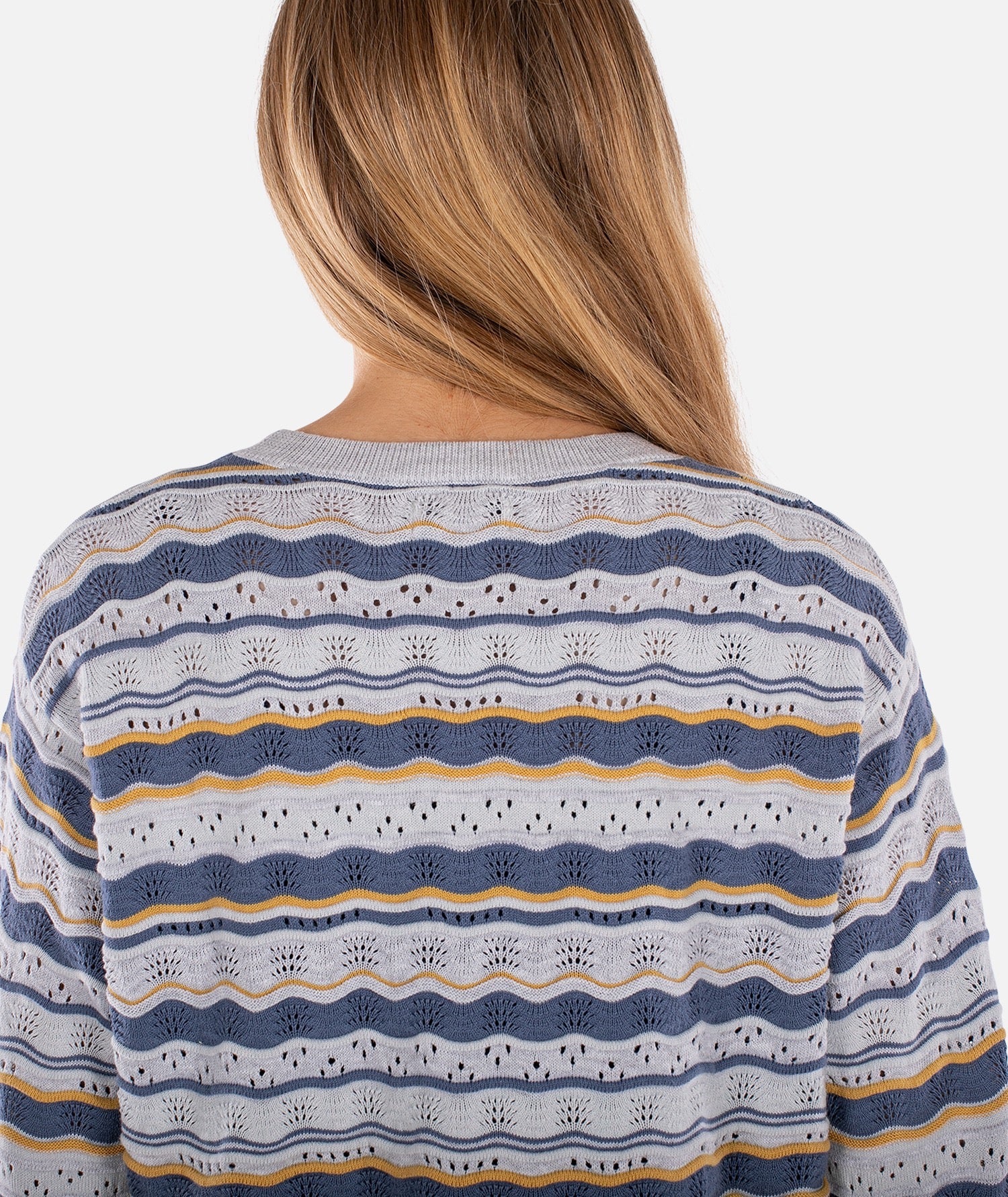 Lockwood Pointelle Sweater - Blue - Image 5