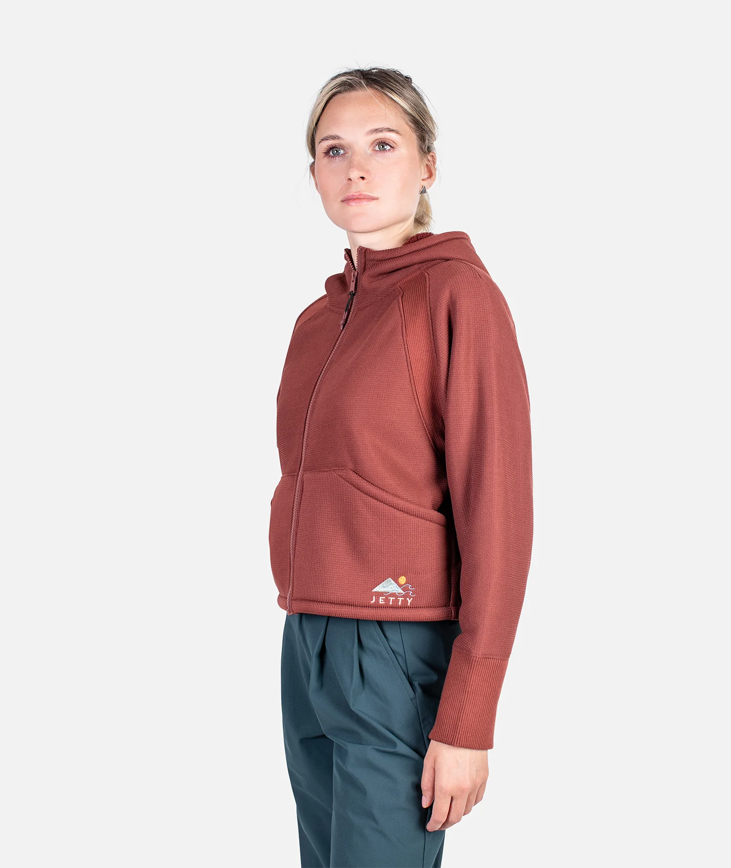 Longport Zip Up Hoodie - Cinnamon - Image 3