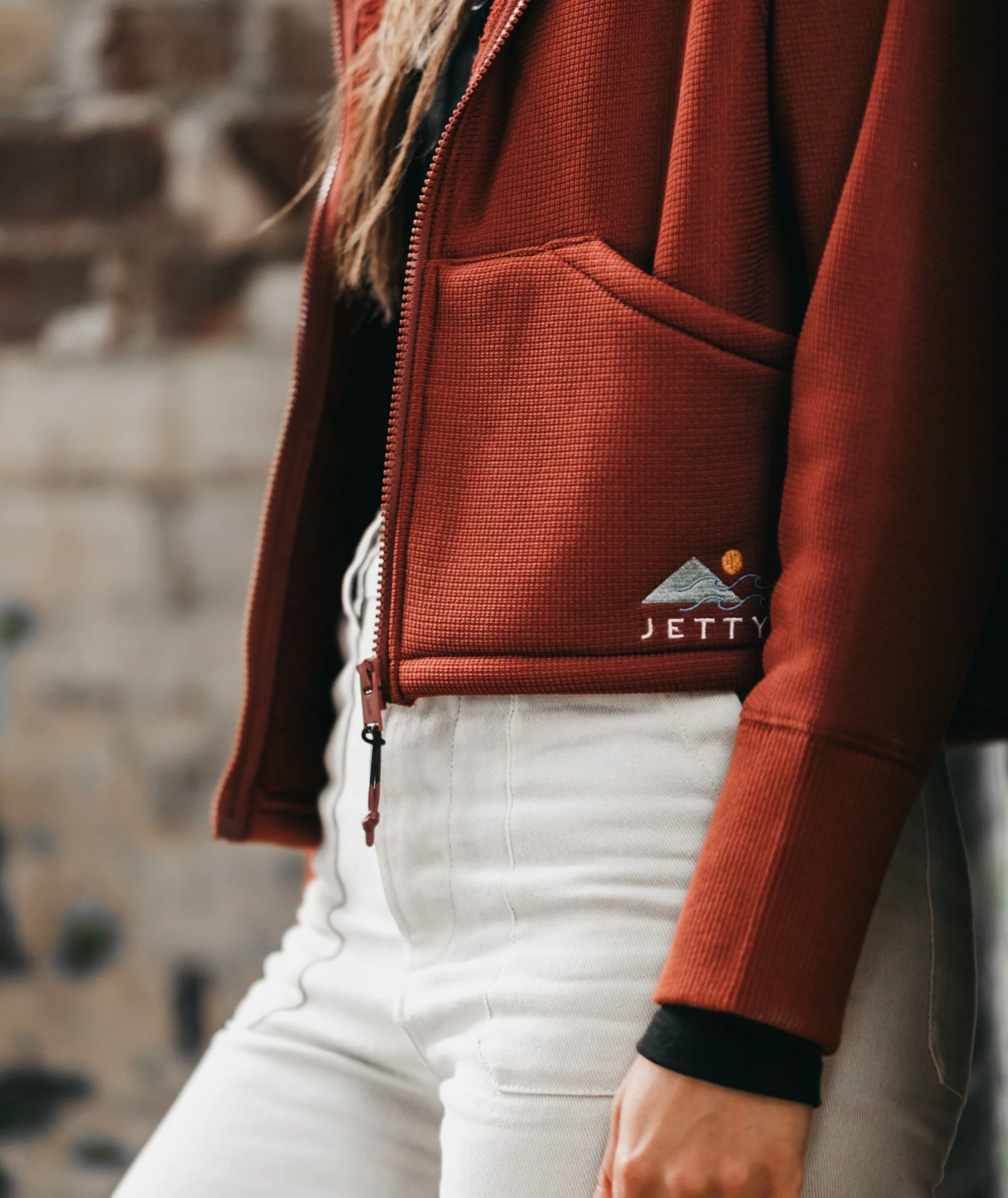 Longport Zip Up Hoodie - Cinnamon - Image 4
