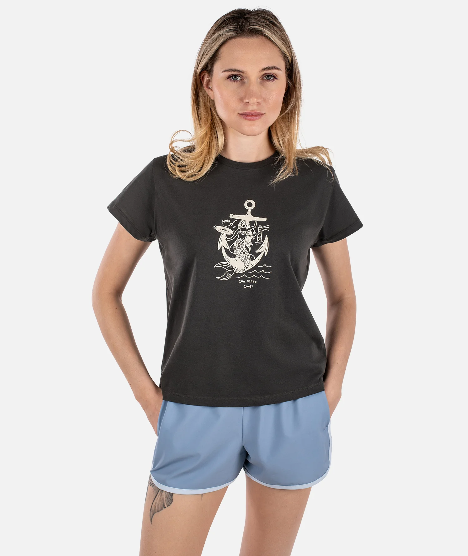 Low Tides LoFi Boyfriend Tee - Vintage Black