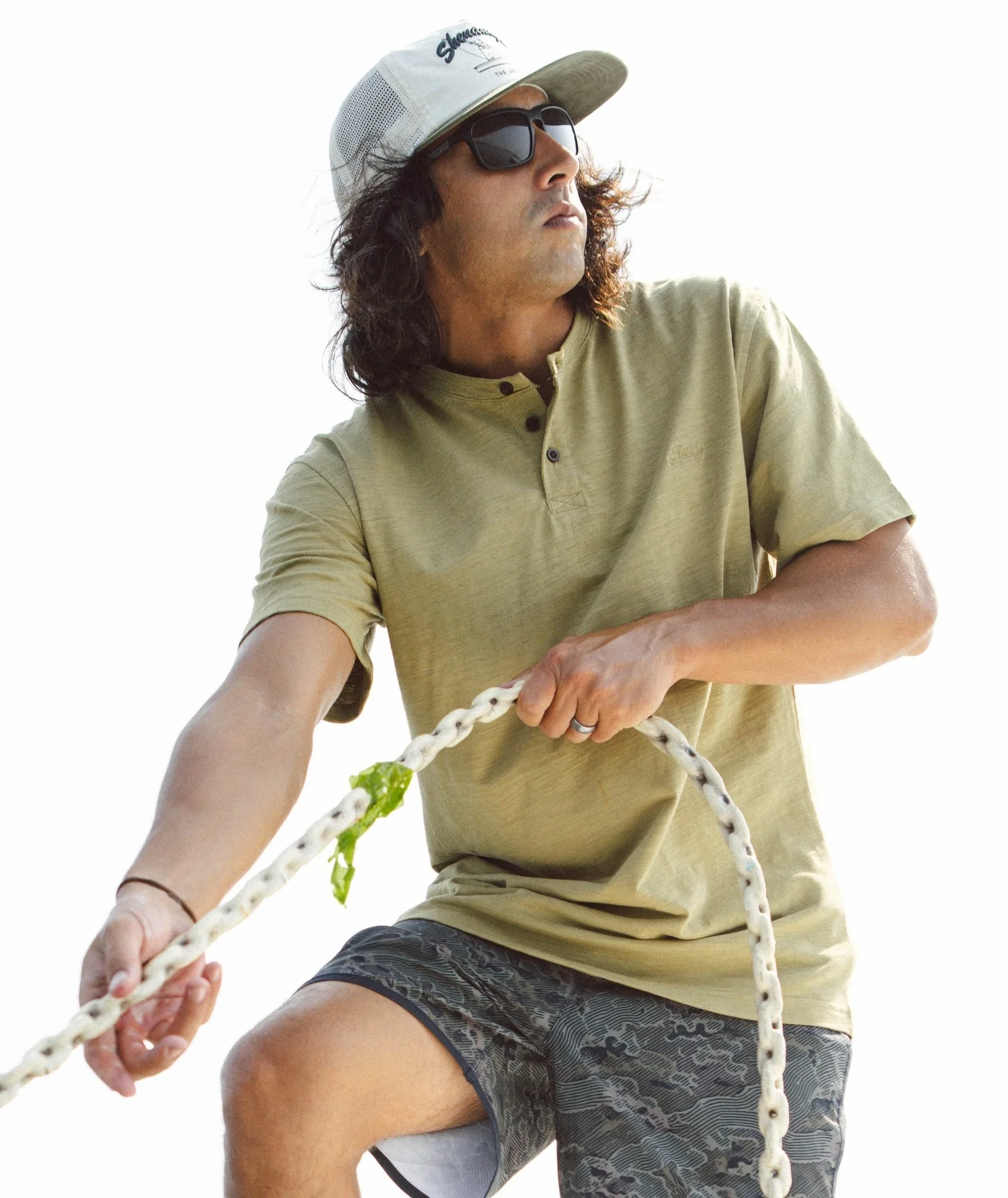 Mariana Slub Henley - Olive - Image 2