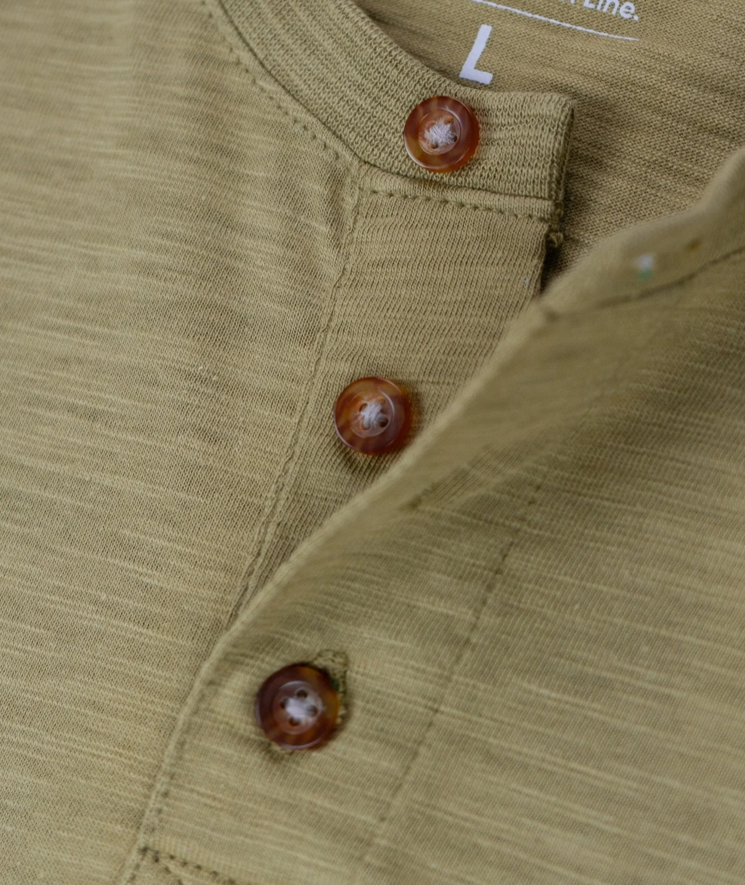 Mariana Slub Henley - Olive - Image 3