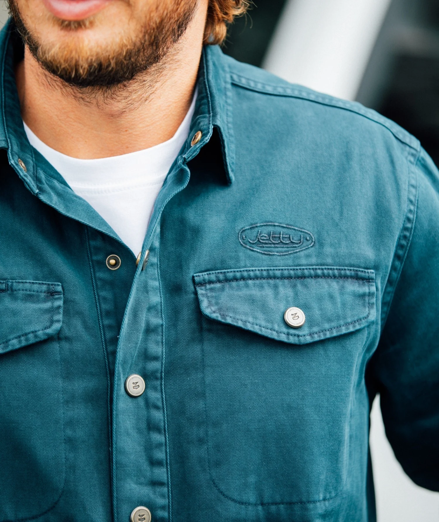 McCaffrey Long Sleeve Work Shirt - Navy - Image 3