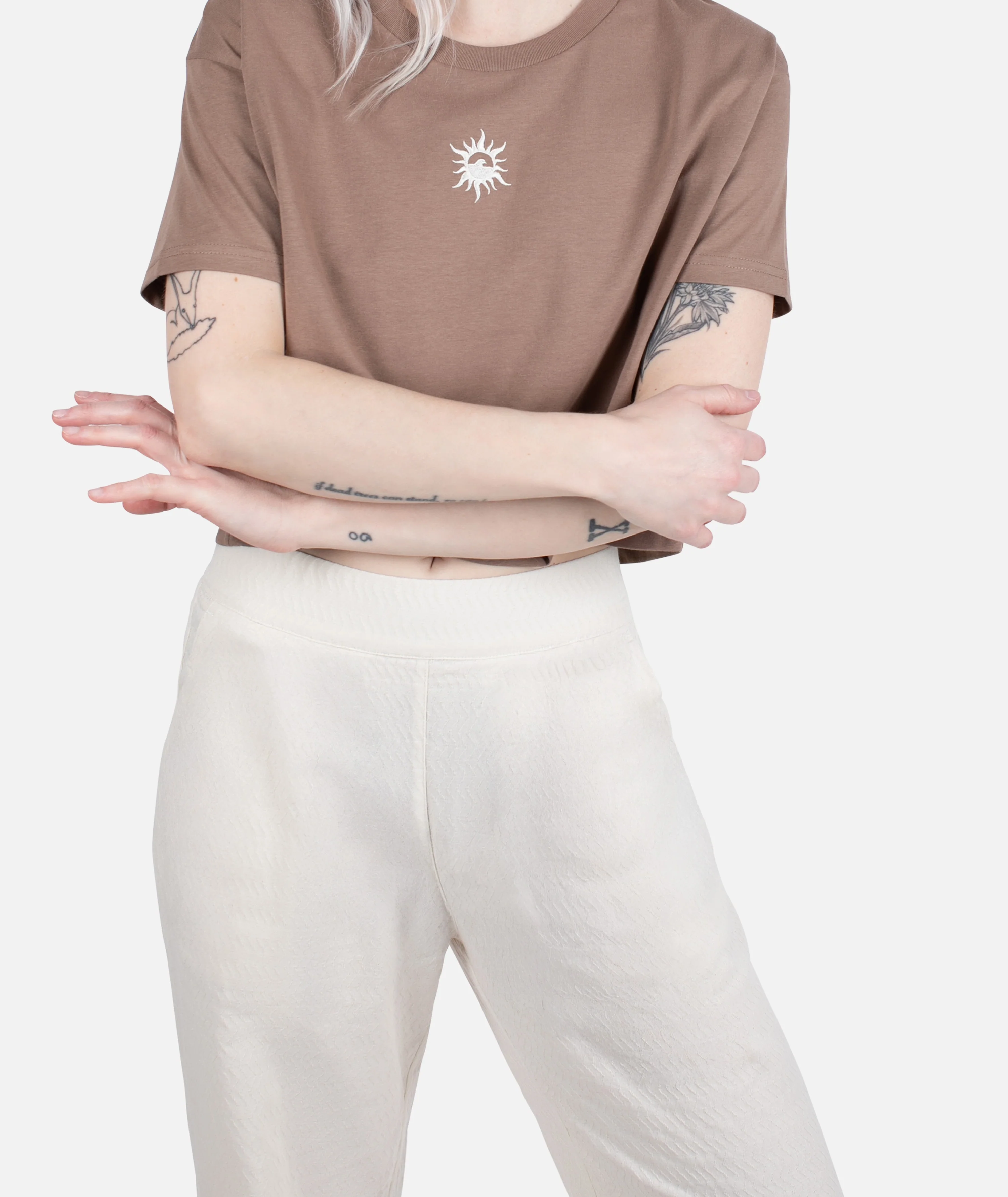 Montauk Jacquard Pant - Cream - Image 4
