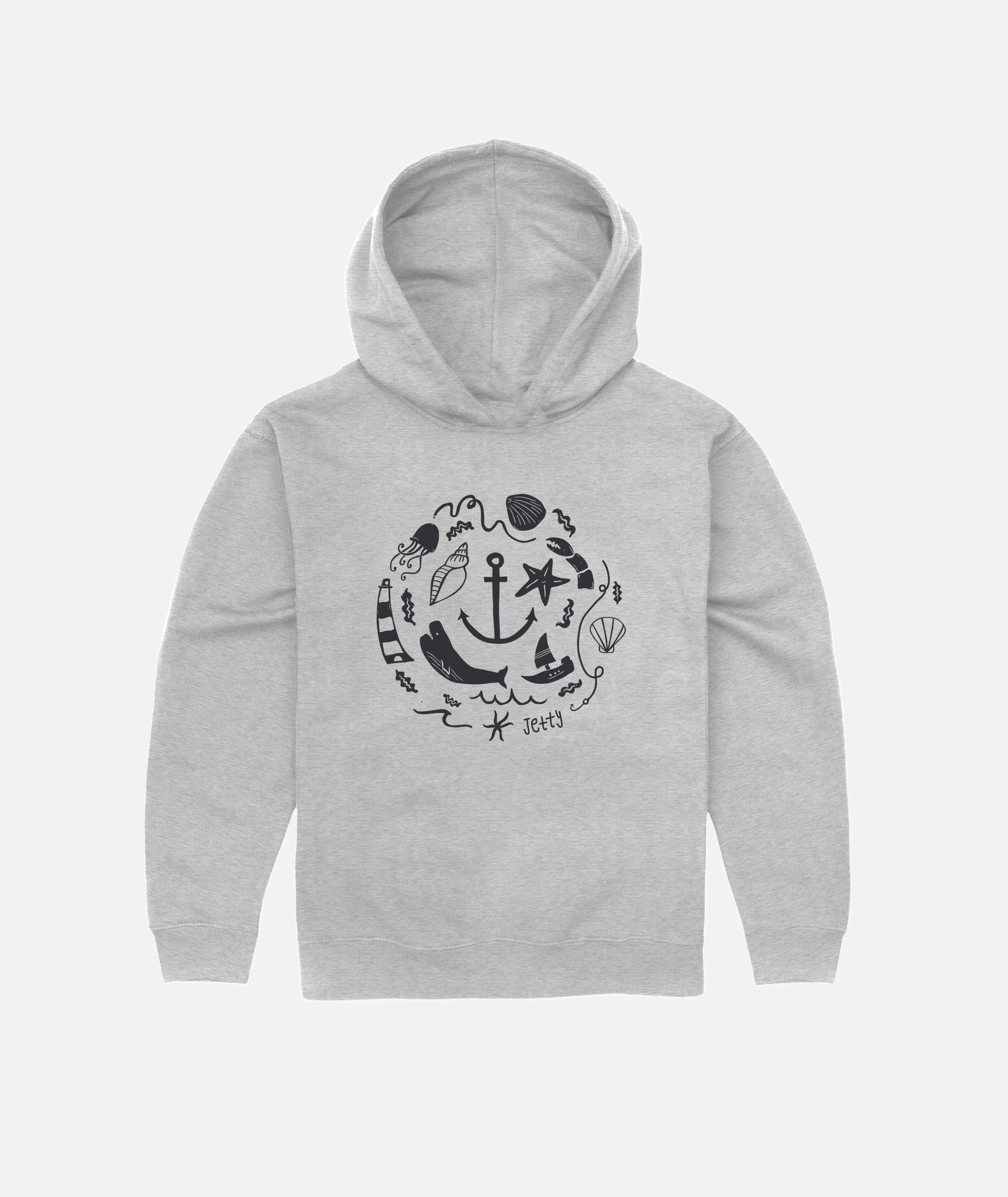 Tot Ocean Whirl Hoodie - Heather Grey