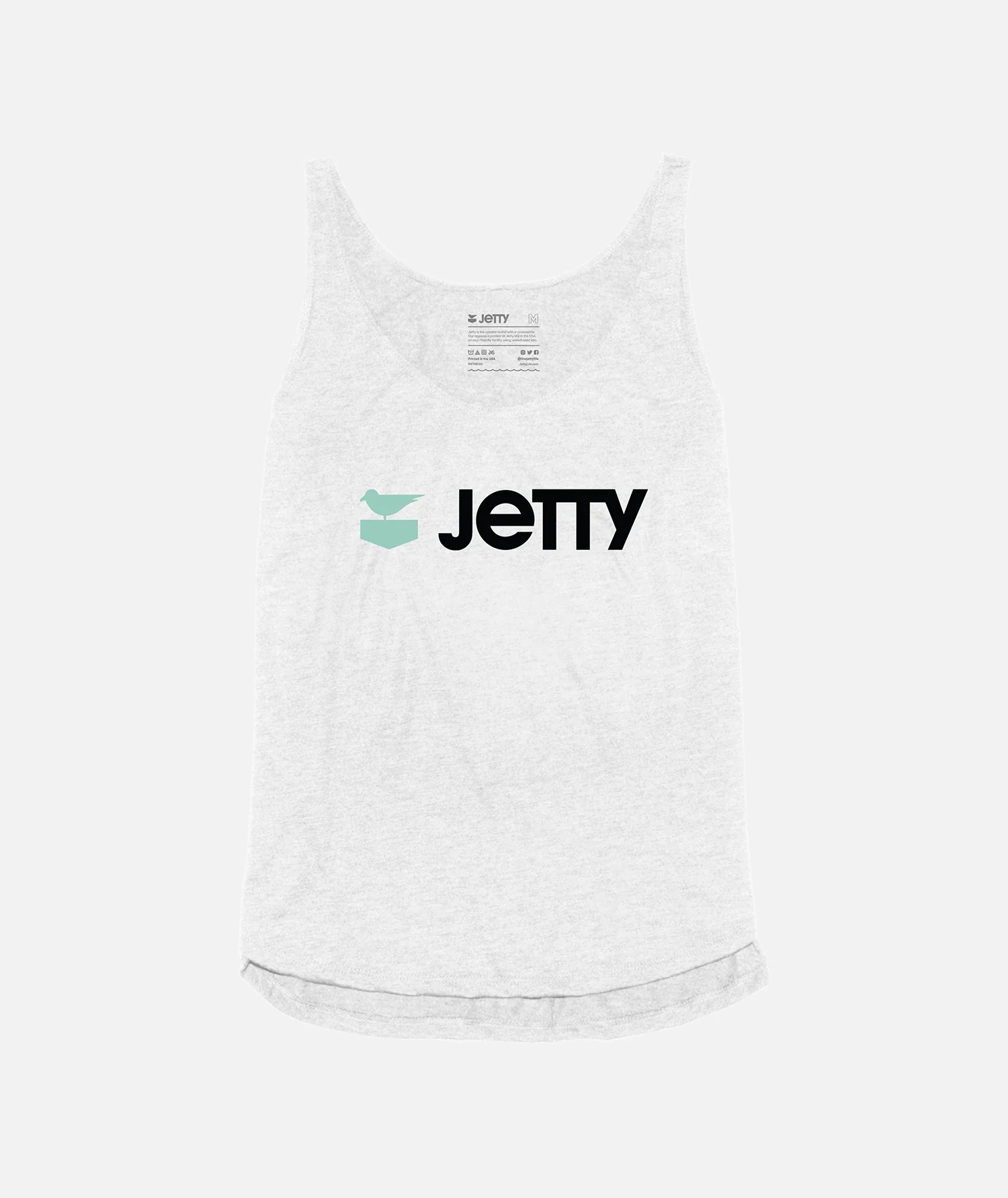 Mint Otis Logotype Tank - White