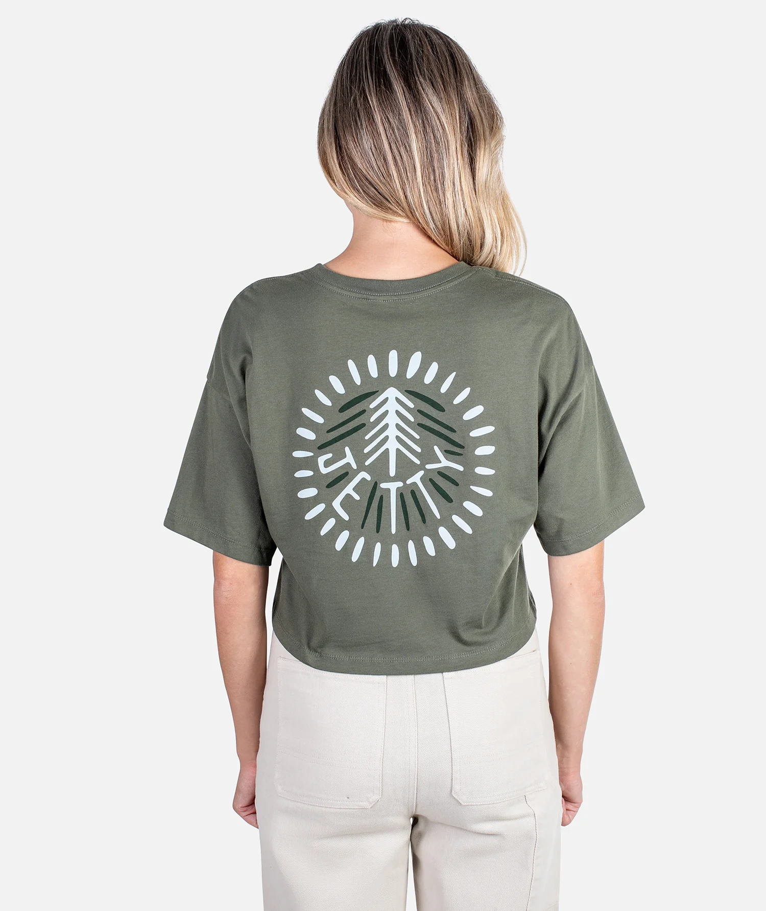 Pine Needles Tee - Military Green - Image 2