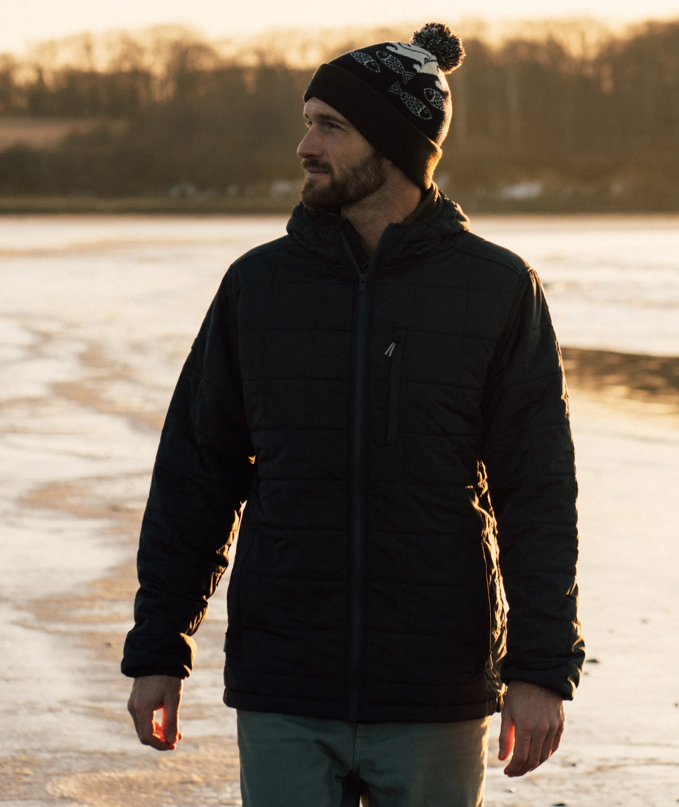 Puffer Coat - Charcoal - Image 2