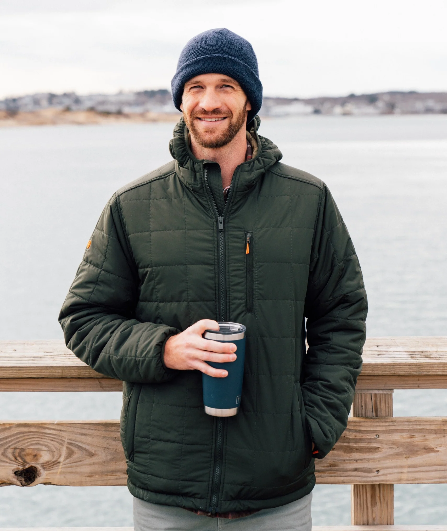 Puffer Coat - Military Green - Image 2