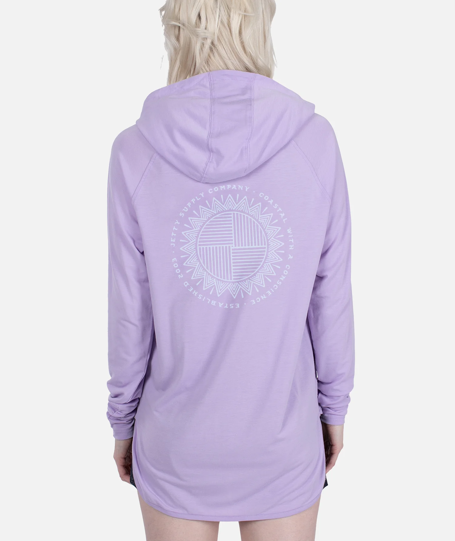 Radial Hooded UV Shirt - Lavender - Image 3