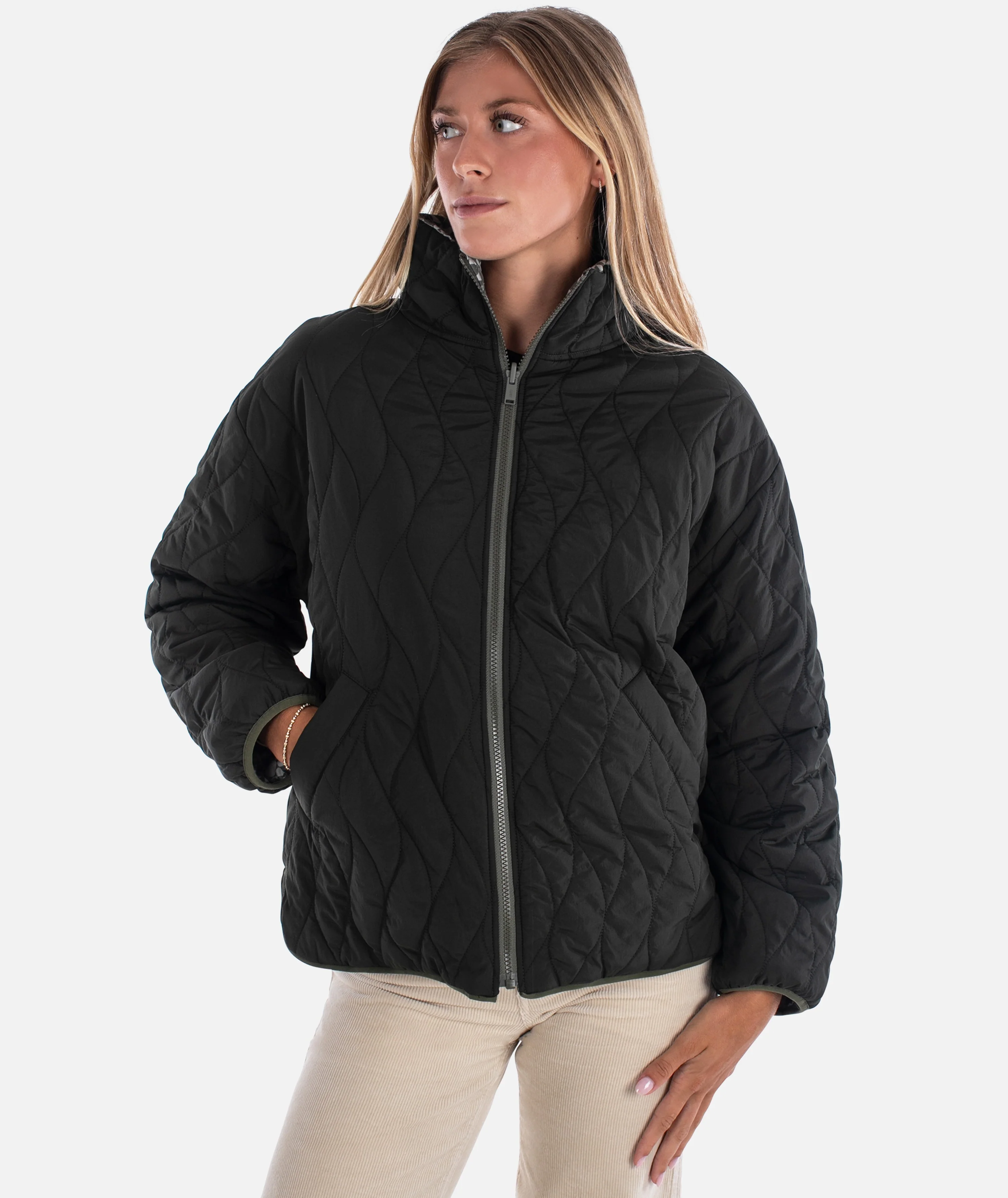 Rainier Reversible Puffer - Olive - Image 2