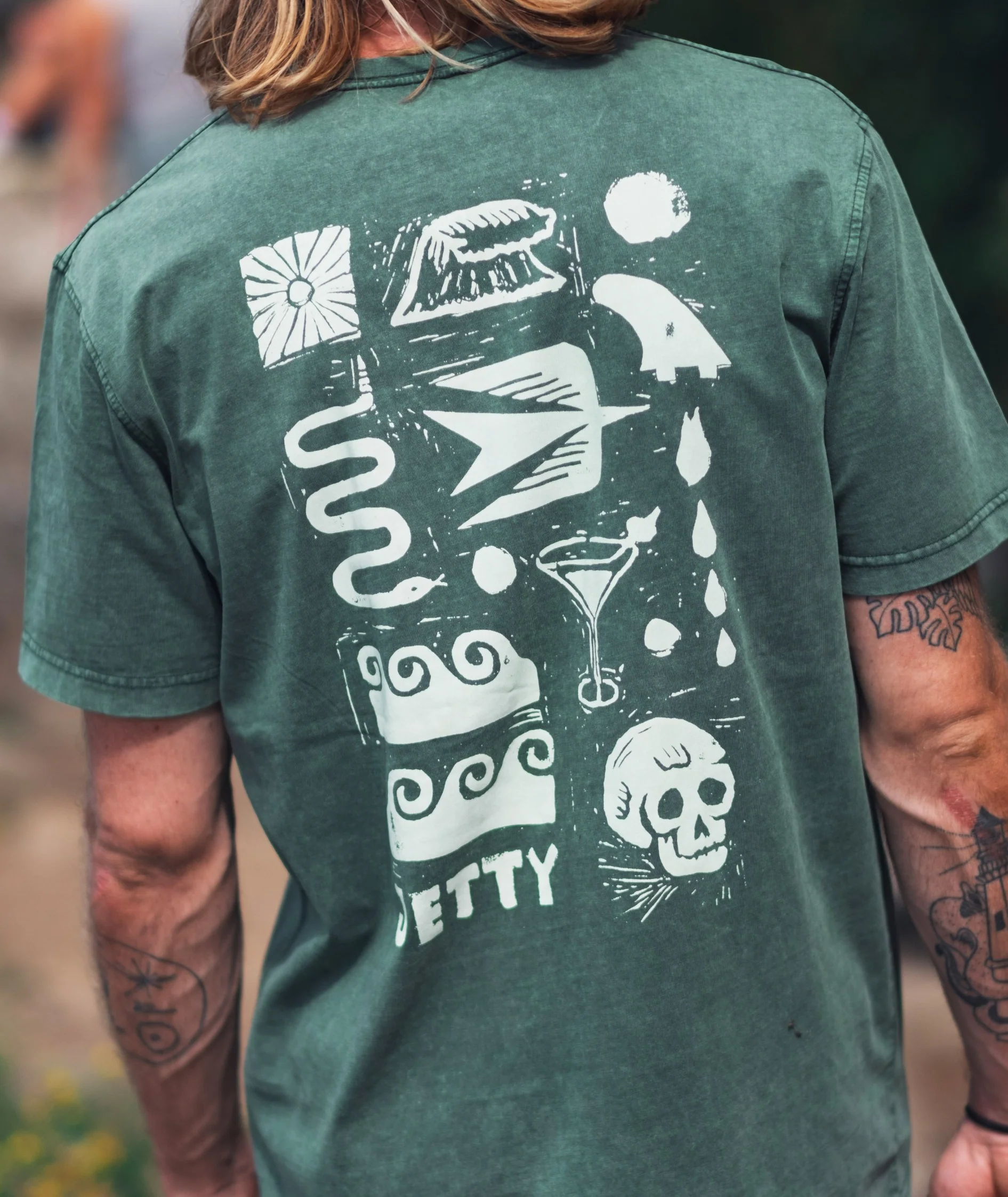 Runes Tee - Green - Image 3
