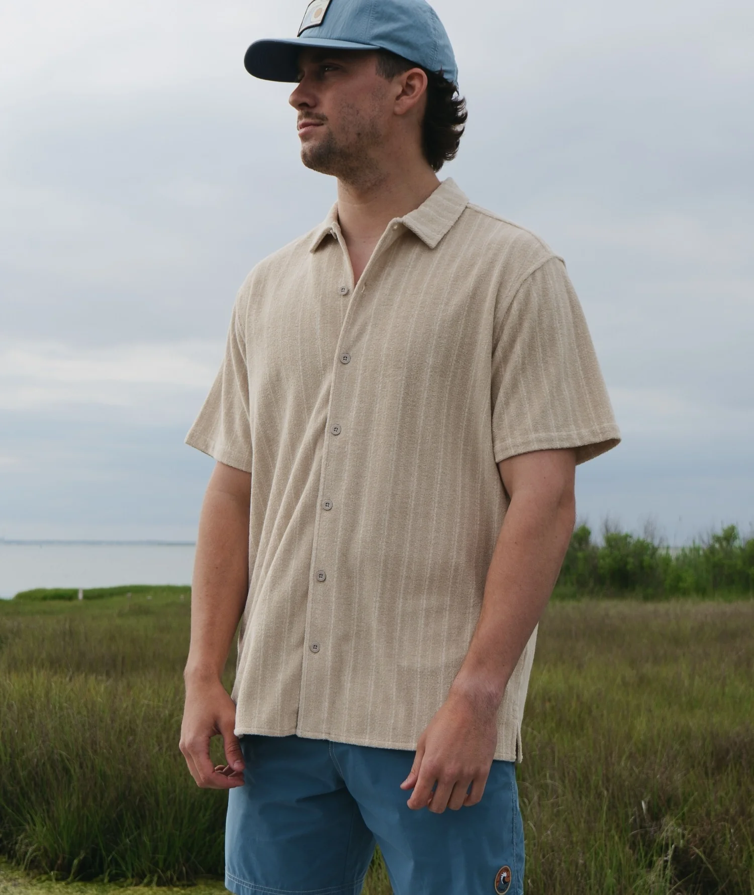 Asbury Knit Button Down - Light Tan - Image 2