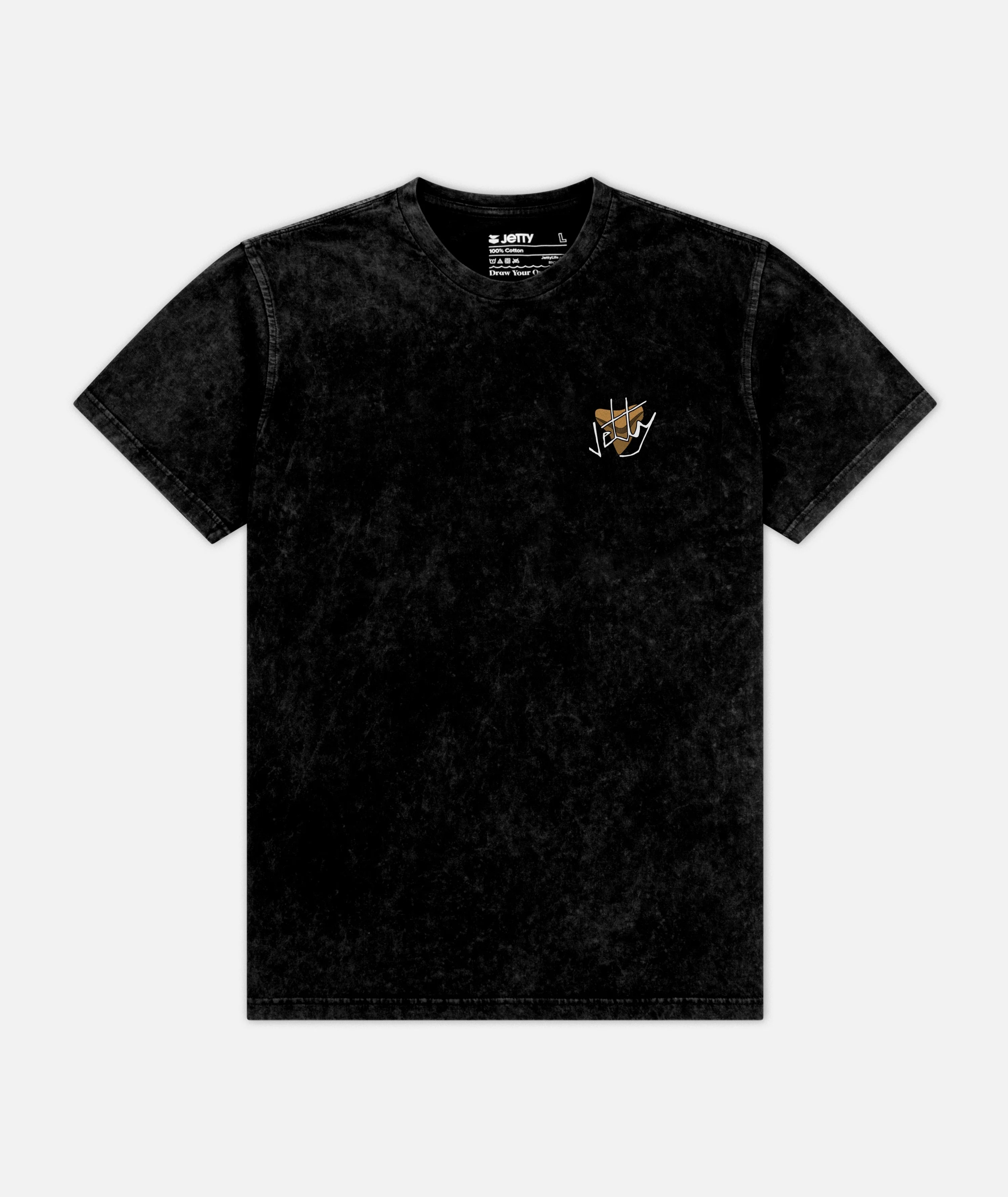 Jaws Tee - Black Mineral Wash - Image 2