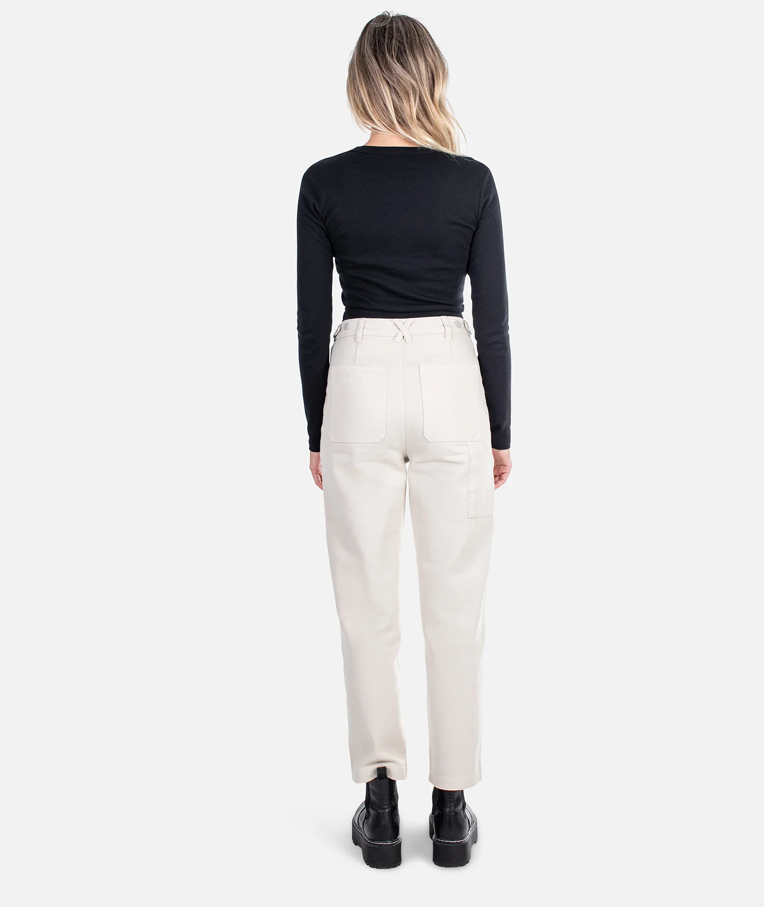 Script Rib Long Sleeve - Black - Image 2