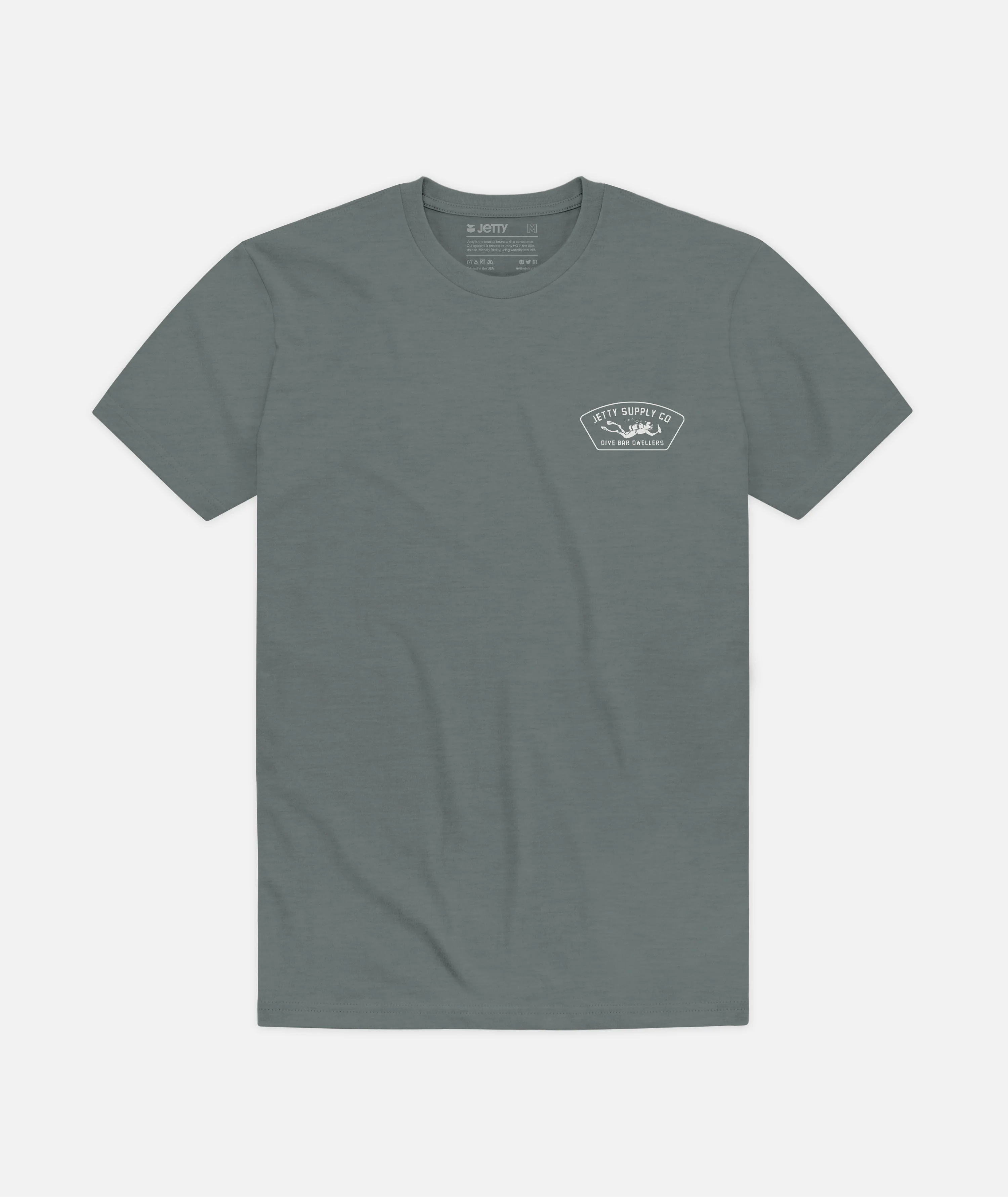 Scuba Dive Tee - Heather Blue Storm - Image 2