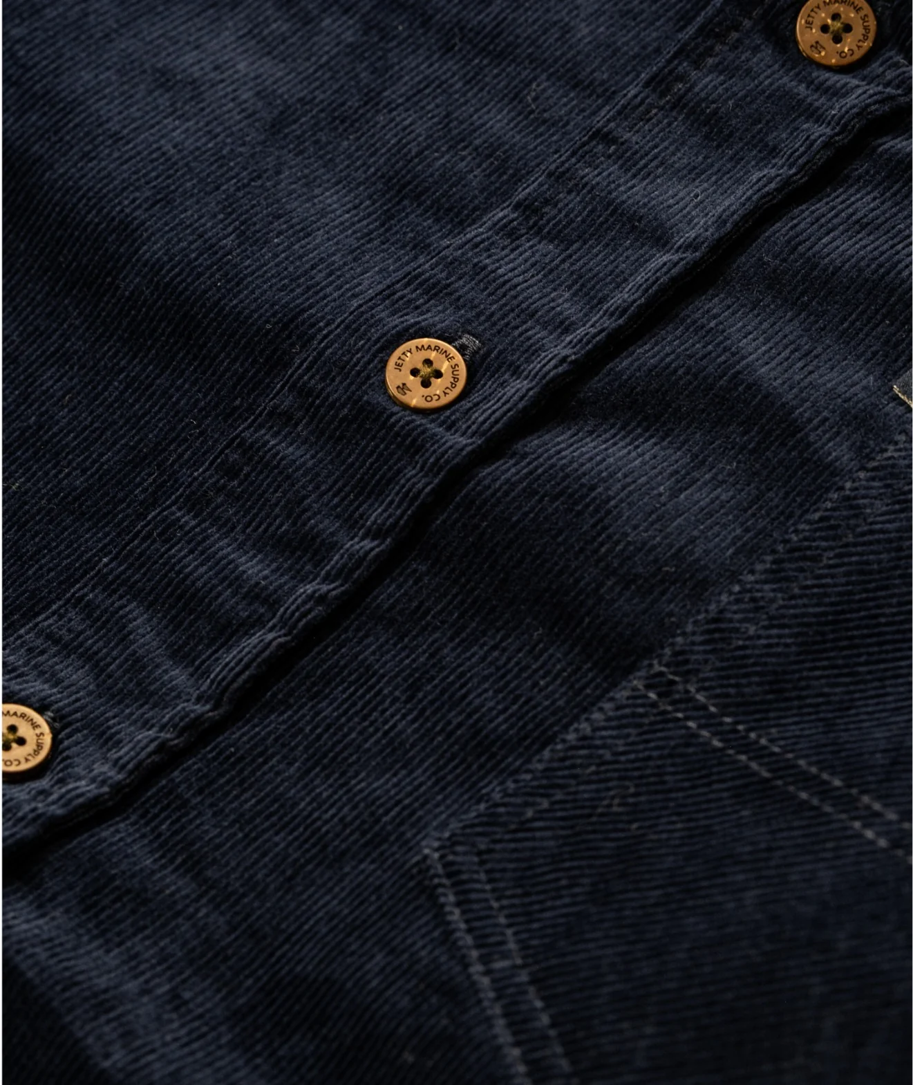 F24 Shoals Corduroy Shirt - Navy - Image 2