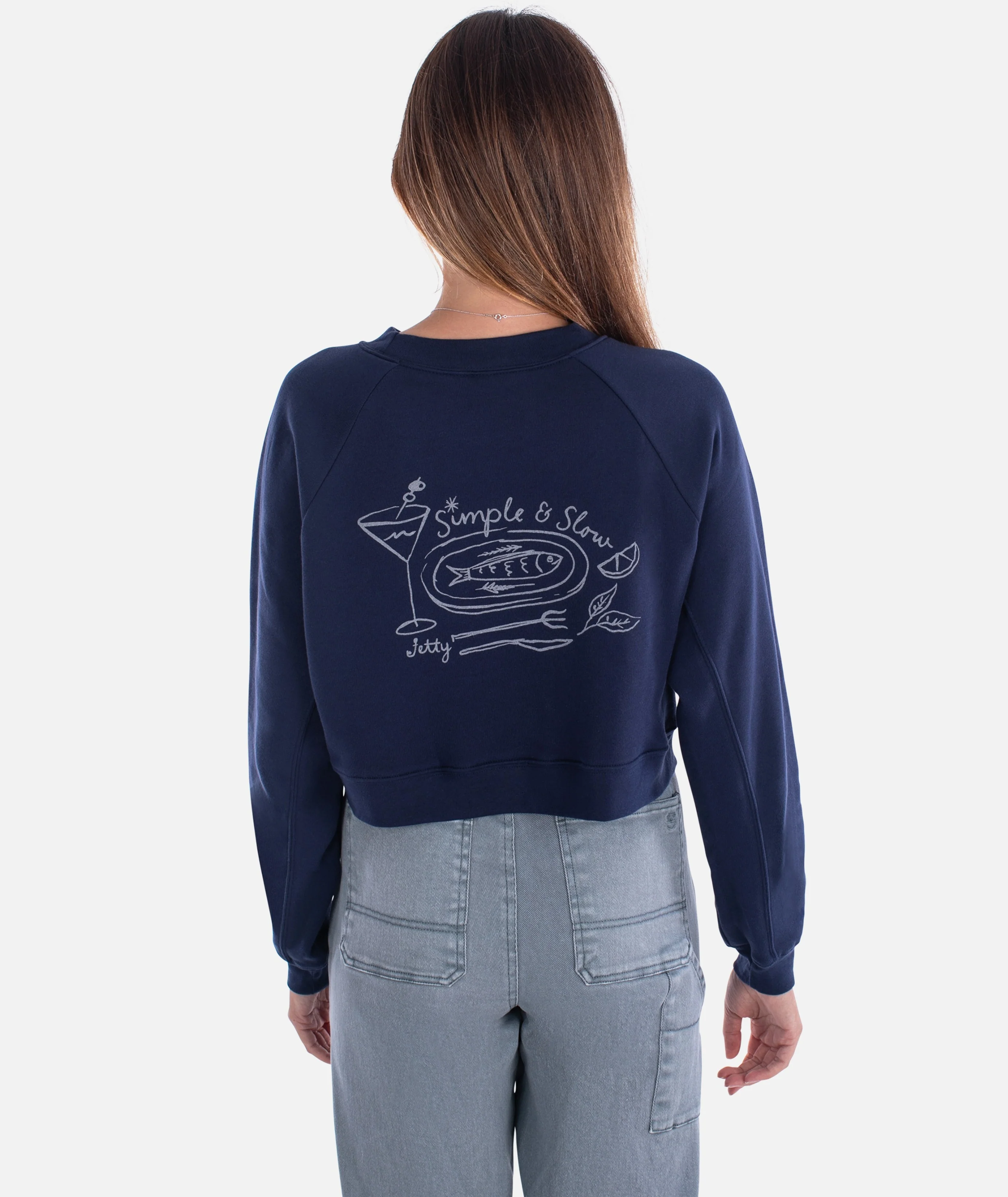 Simple and Slow Crewneck - Navy - Image 2