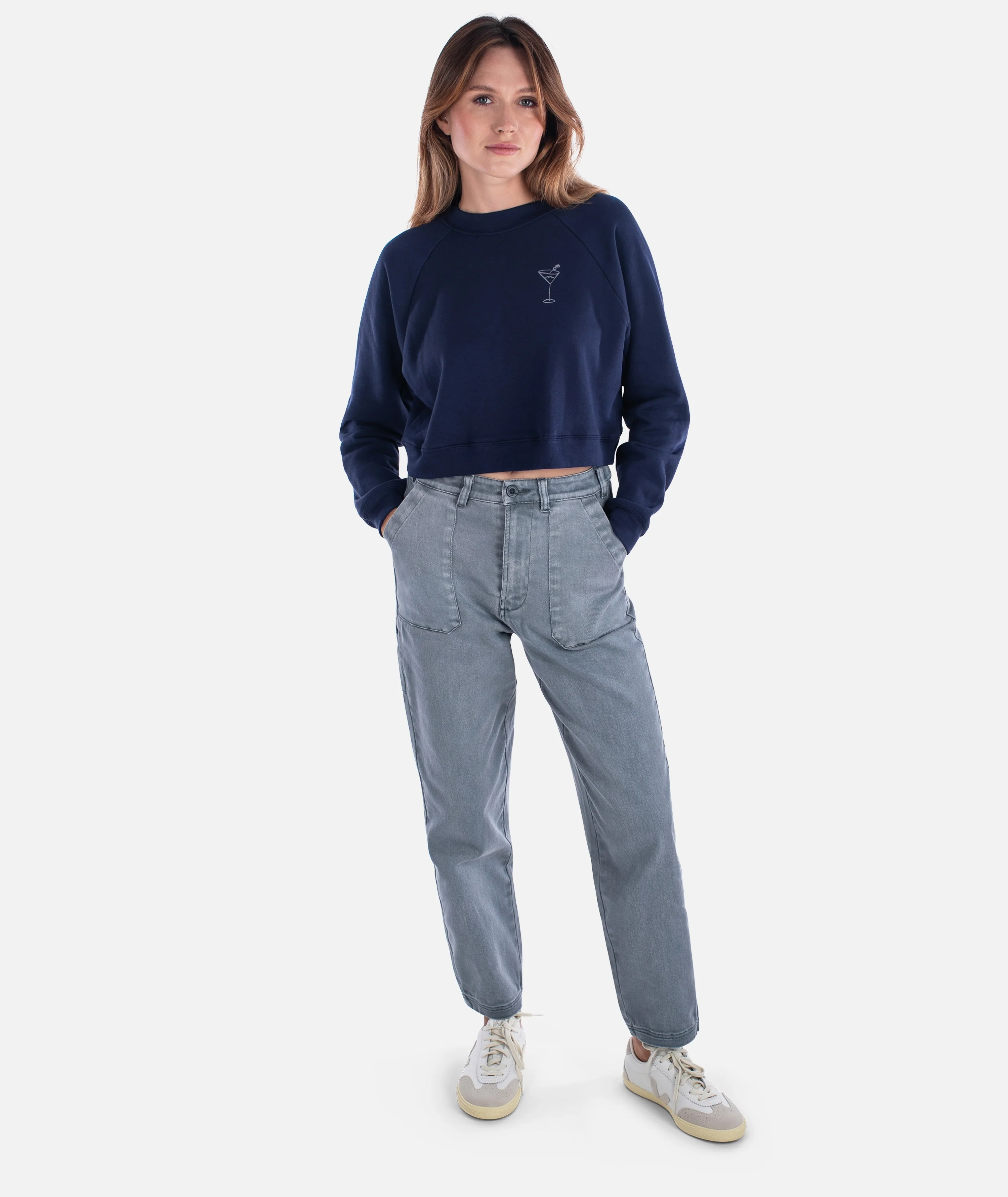 Simple and Slow Crewneck - Navy - Image 3