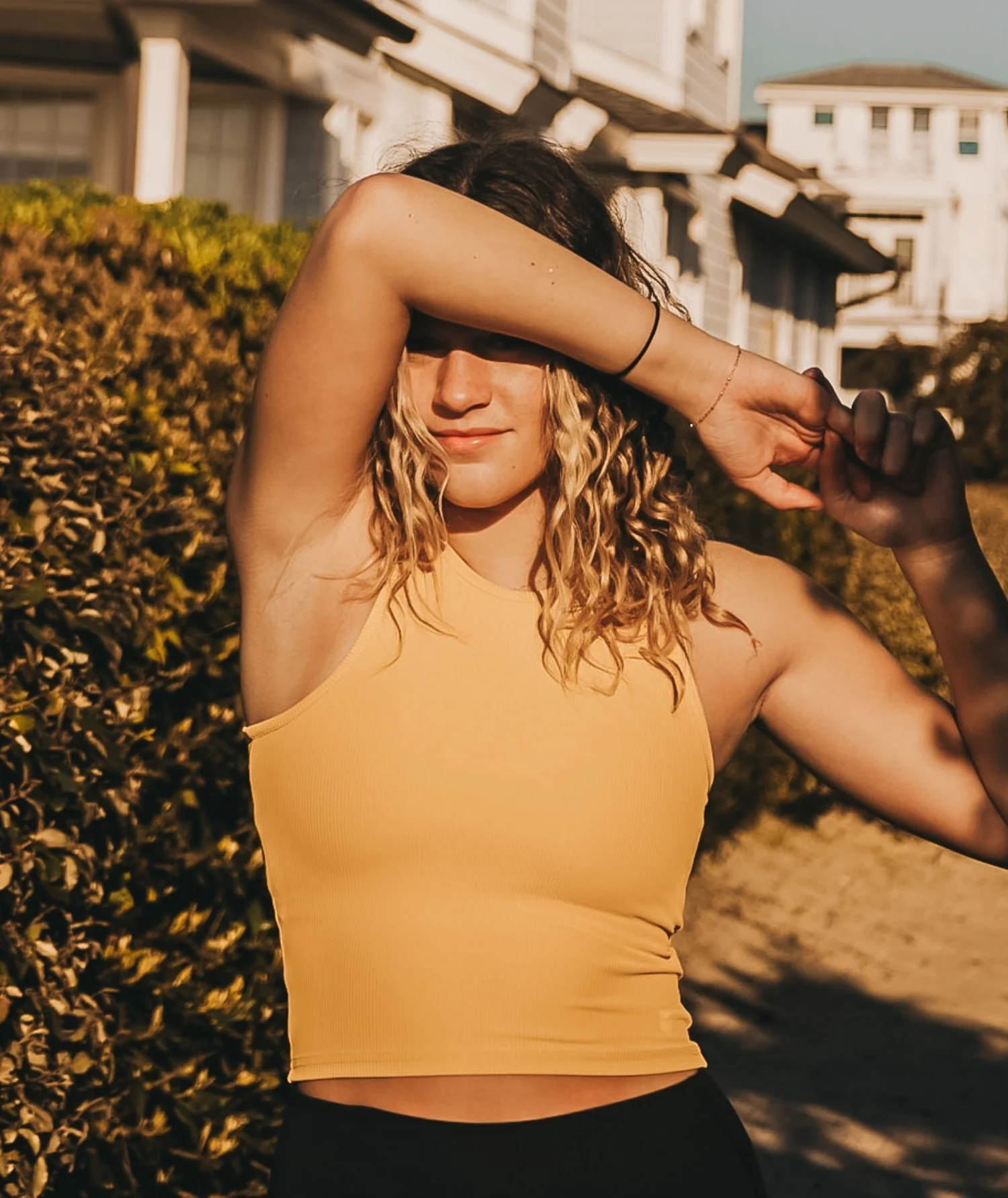 Solstice Ribbed Tank - Mustard - Image 3