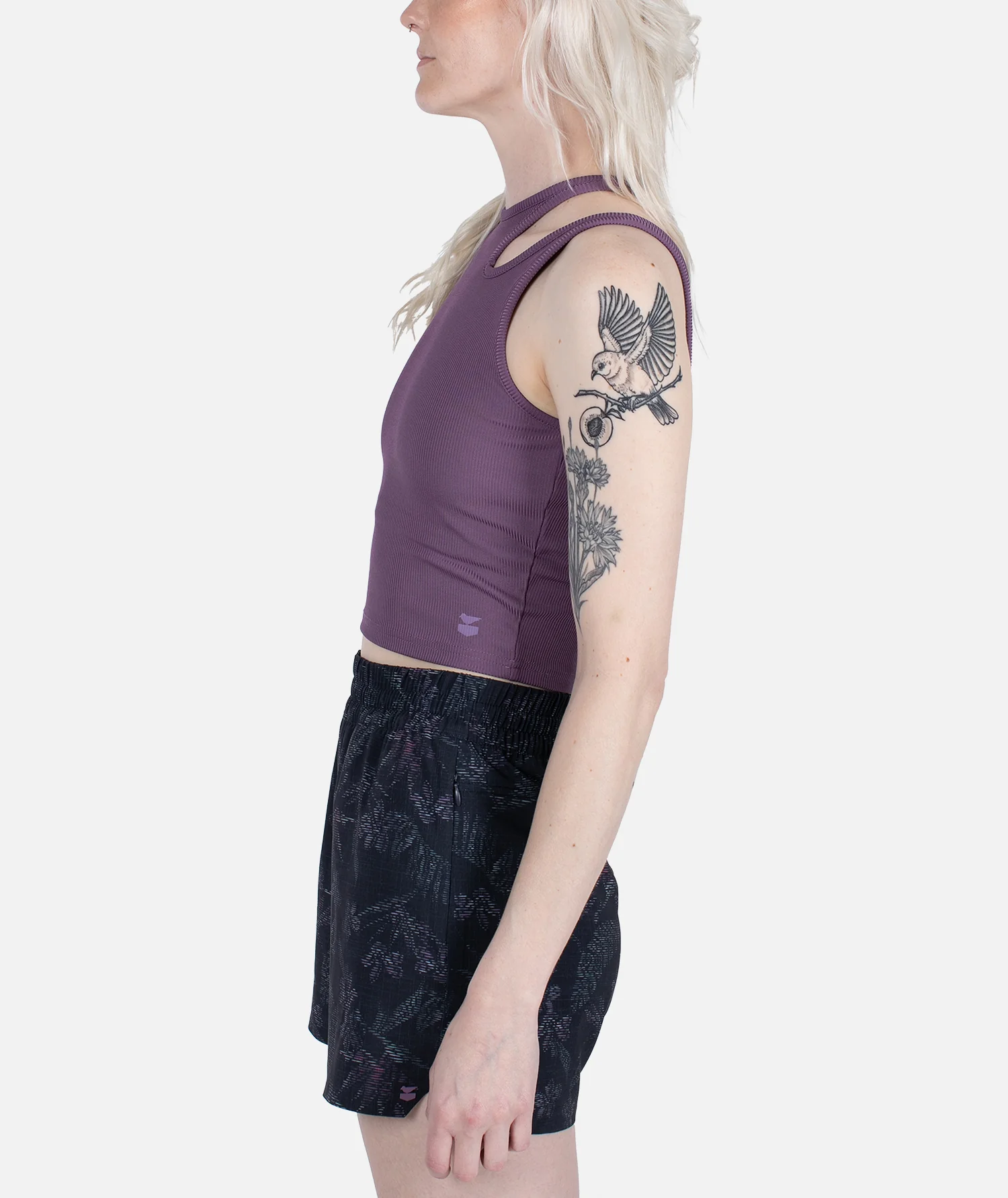 Solstice Ribbed Tank - Purple - Image 2