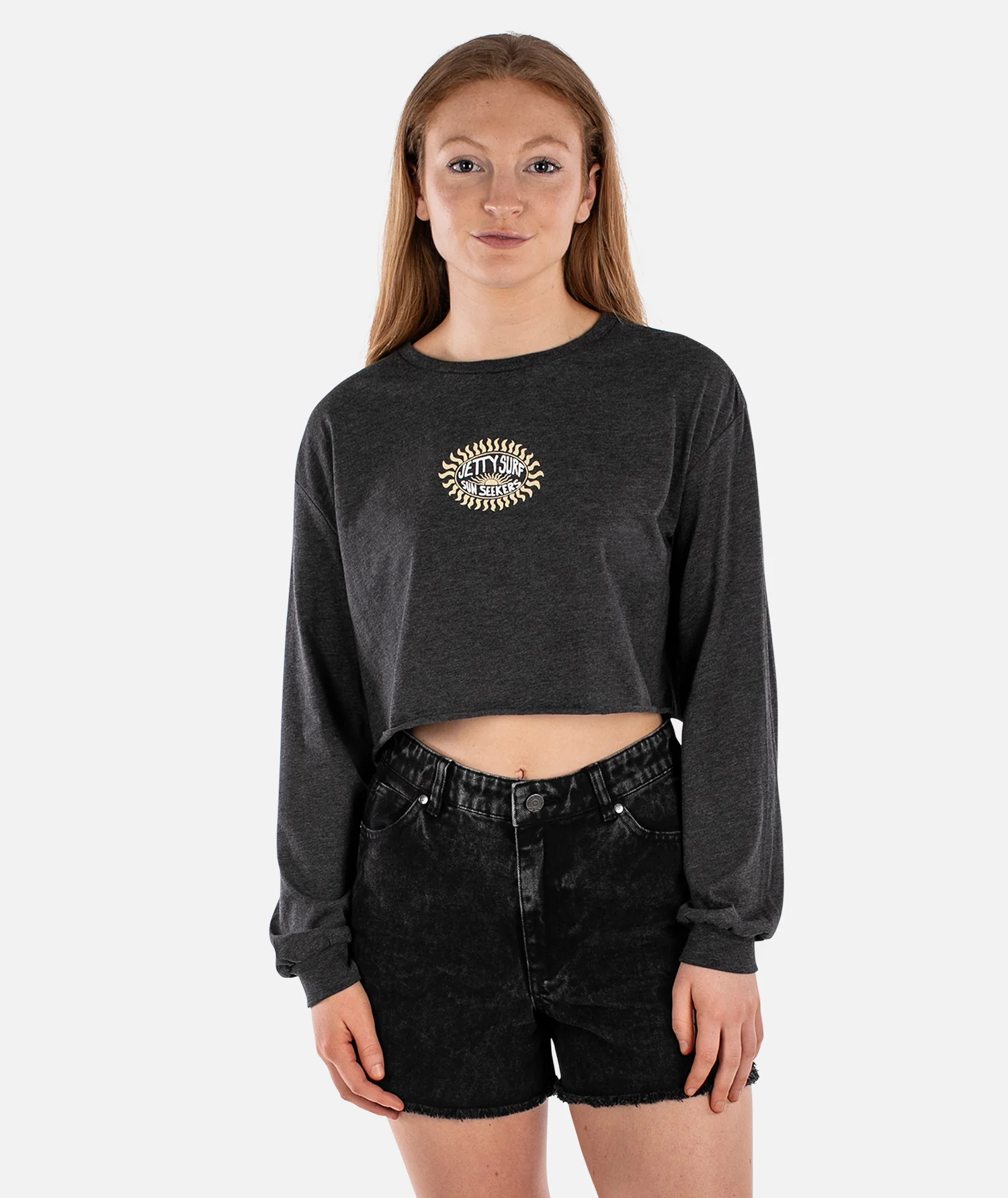 Sun Seeker Long Sleeve Tee - Dark Grey Heather
