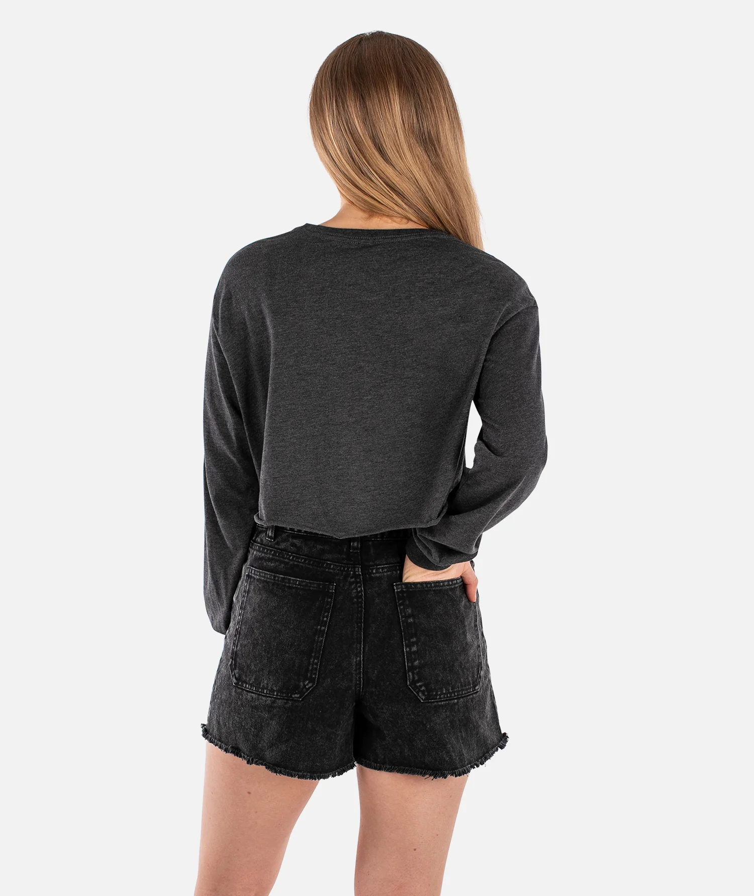 Sun Seeker Long Sleeve Tee - Dark Grey Heather - Image 2