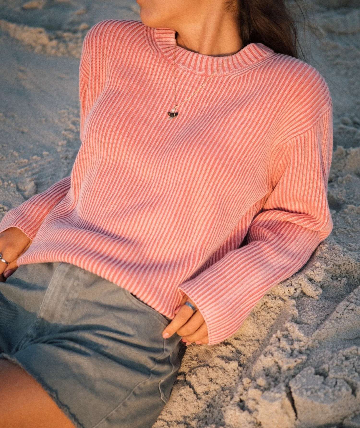 Sundrenched Crewneck Sweater - Dusty Rose - Image 3