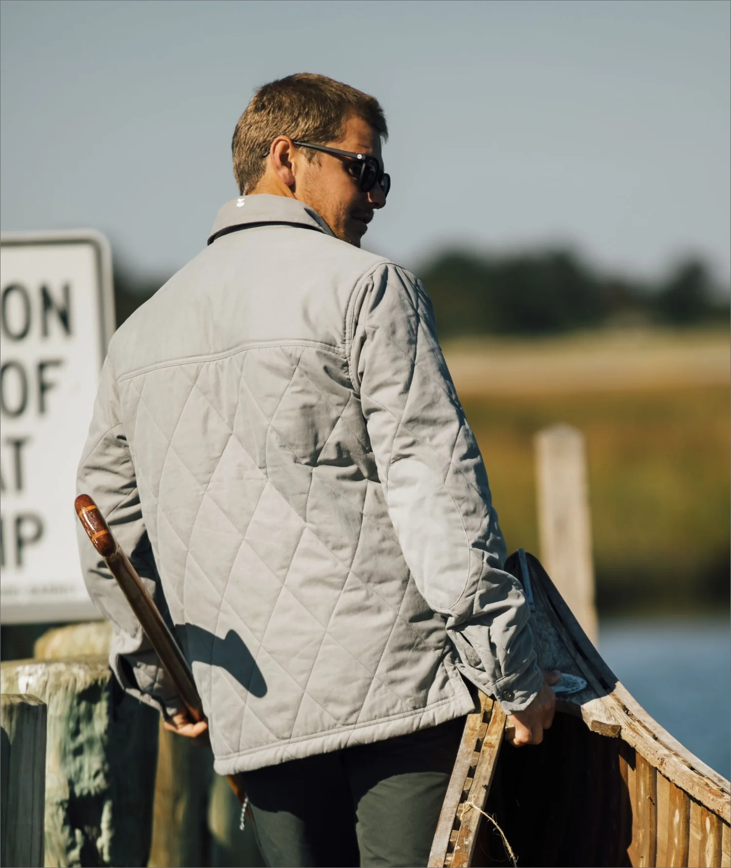 The Dogwood Quilted Jacket - Grey - Image 3
