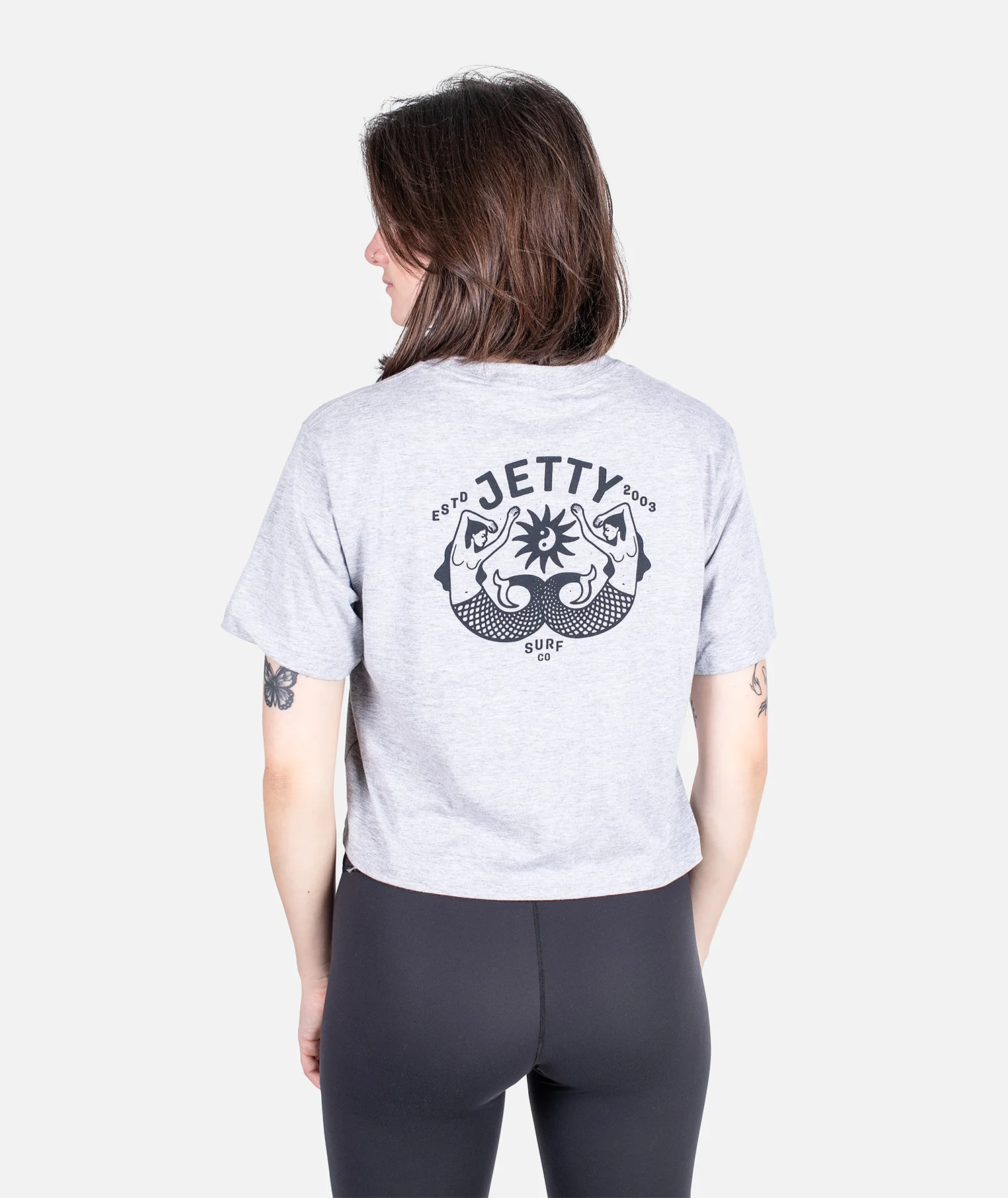 Twin Tails Boxy Tee - Heather Grey - Image 2