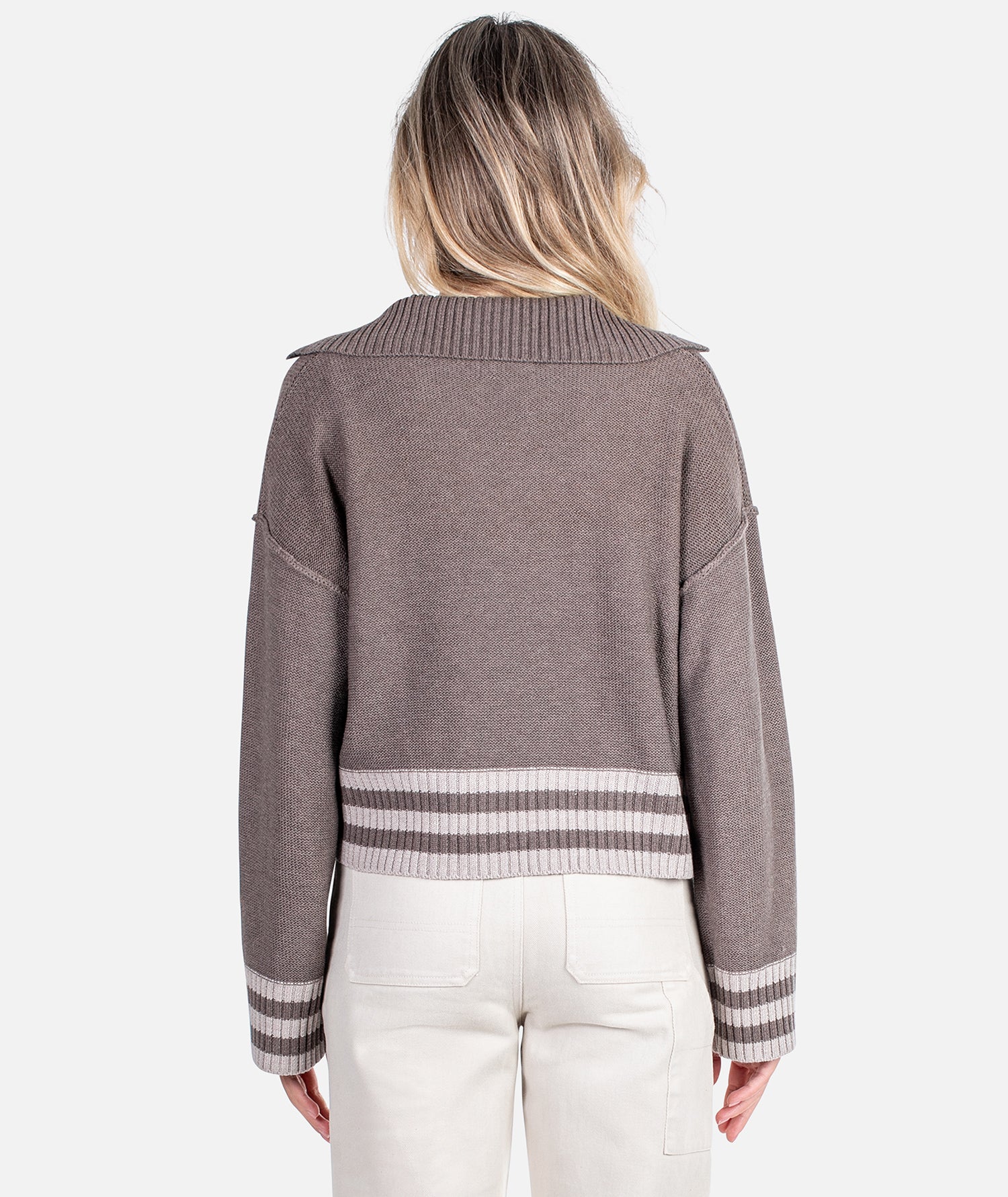 Tybee Henley Sweater - Brown - Image 3