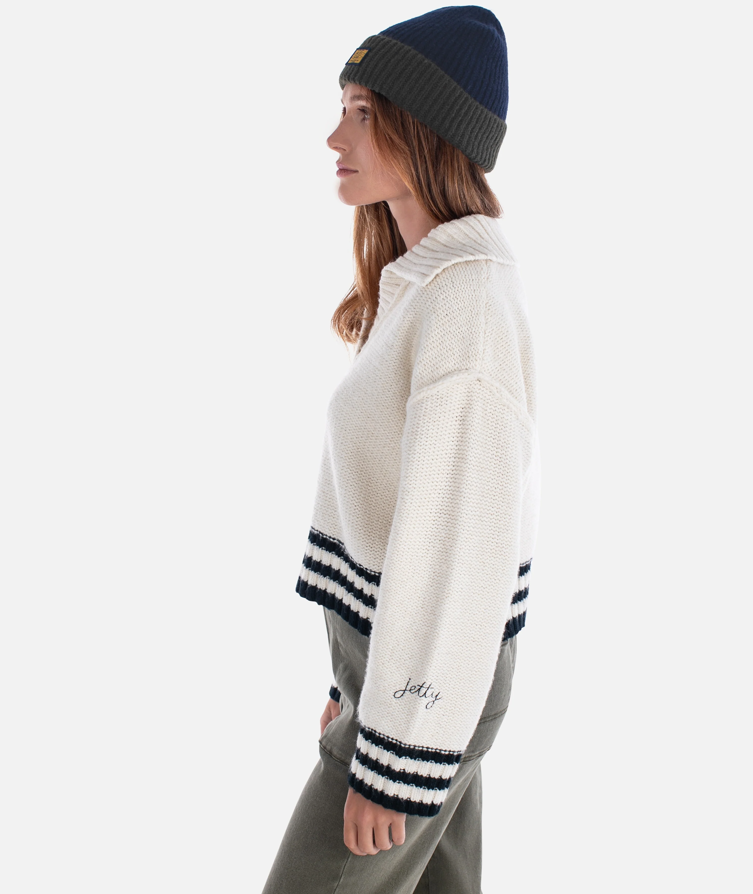 Tybee Henley Sweater - Ivory - Image 3