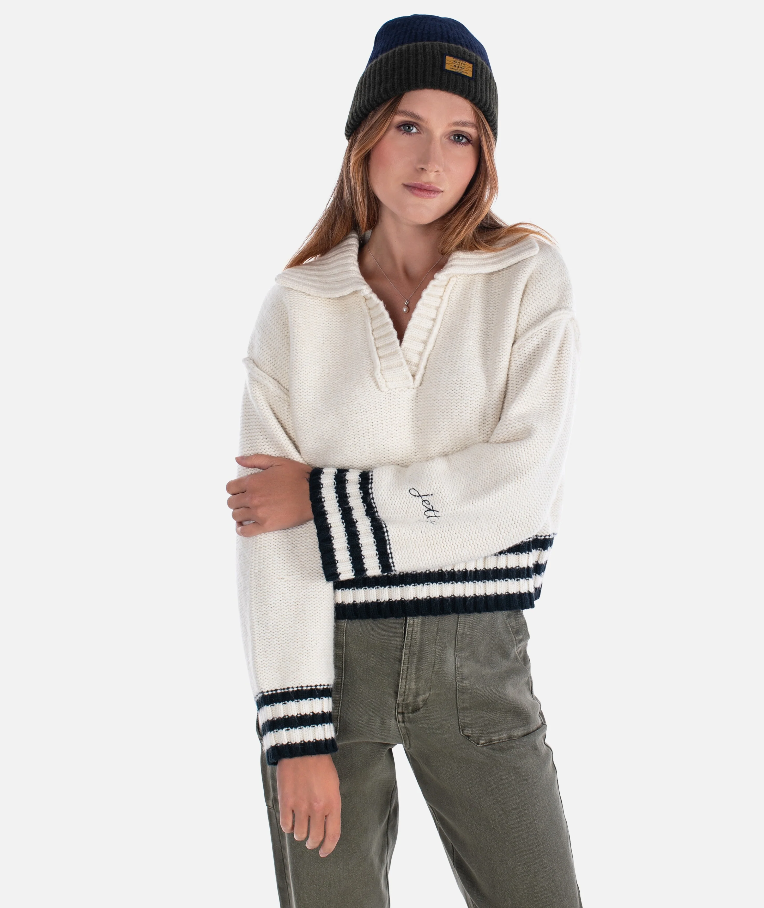 Tybee Henley Sweater - Ivory - Image 5