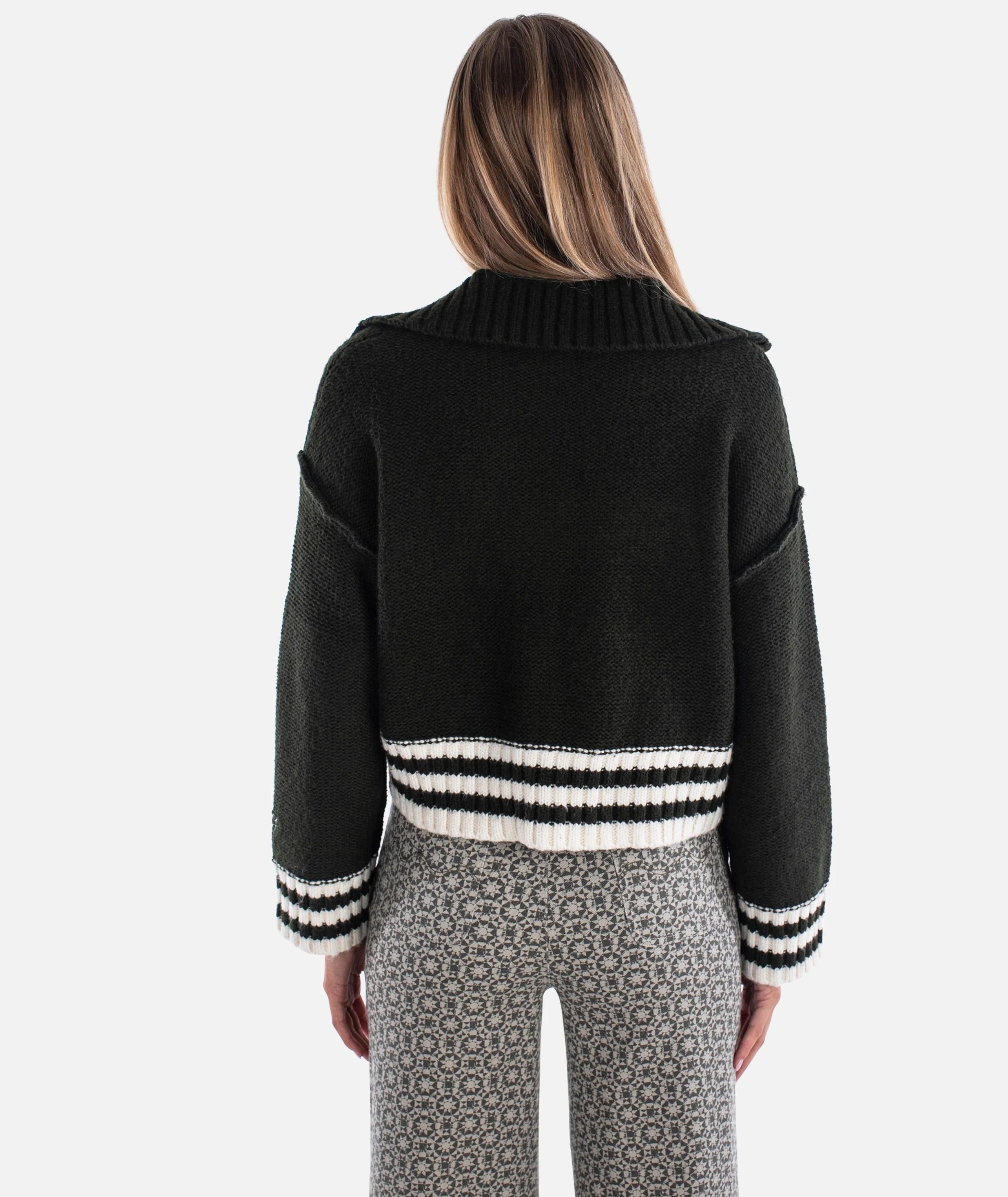 Tybee Henley Sweater - Olive - Image 4