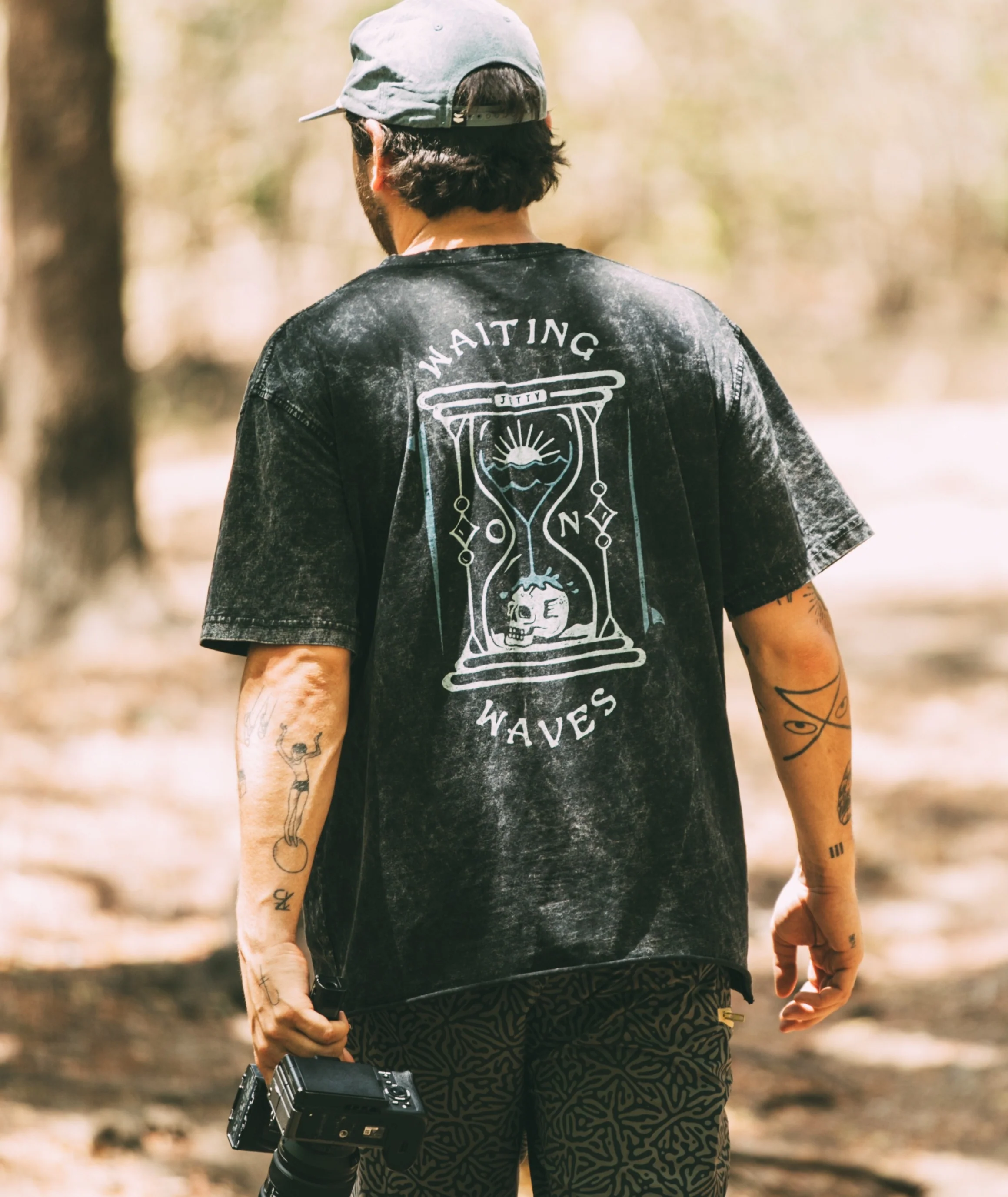 Waiting on Waves Tee - Black - Image 3