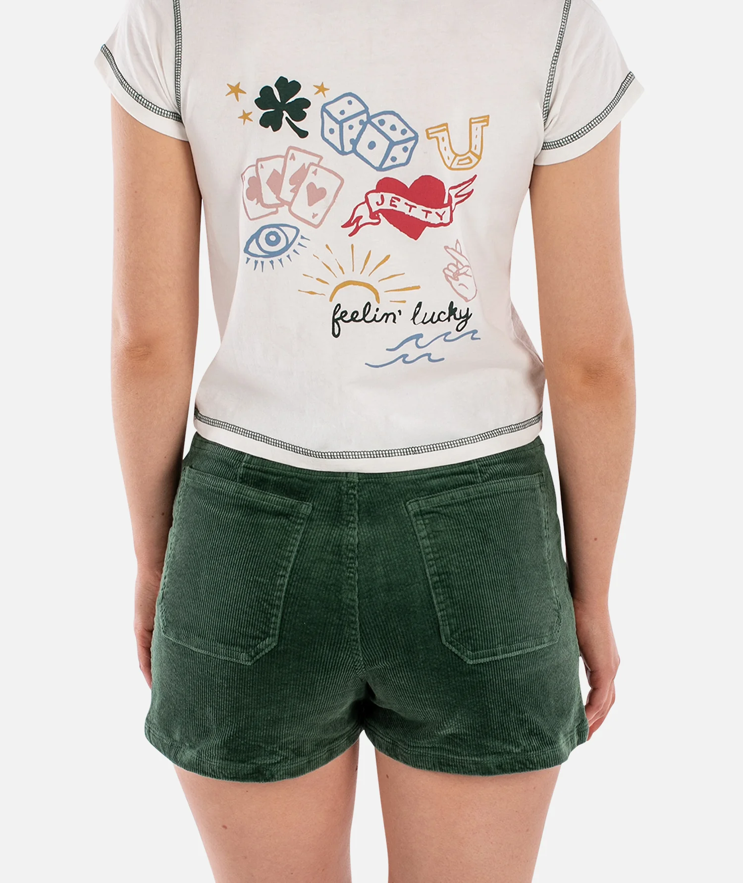 Wale Corduroy Short - Green - Image 2