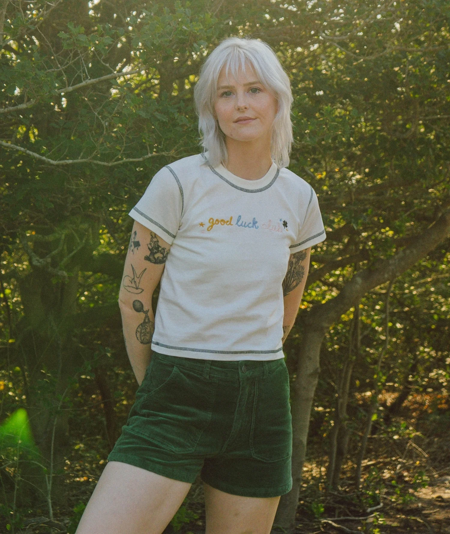 Wale Corduroy Short - Green - Image 4