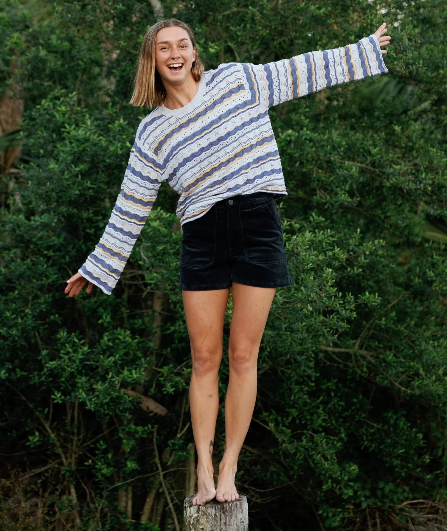 Wale Corduroy Short - Navy - Image 3