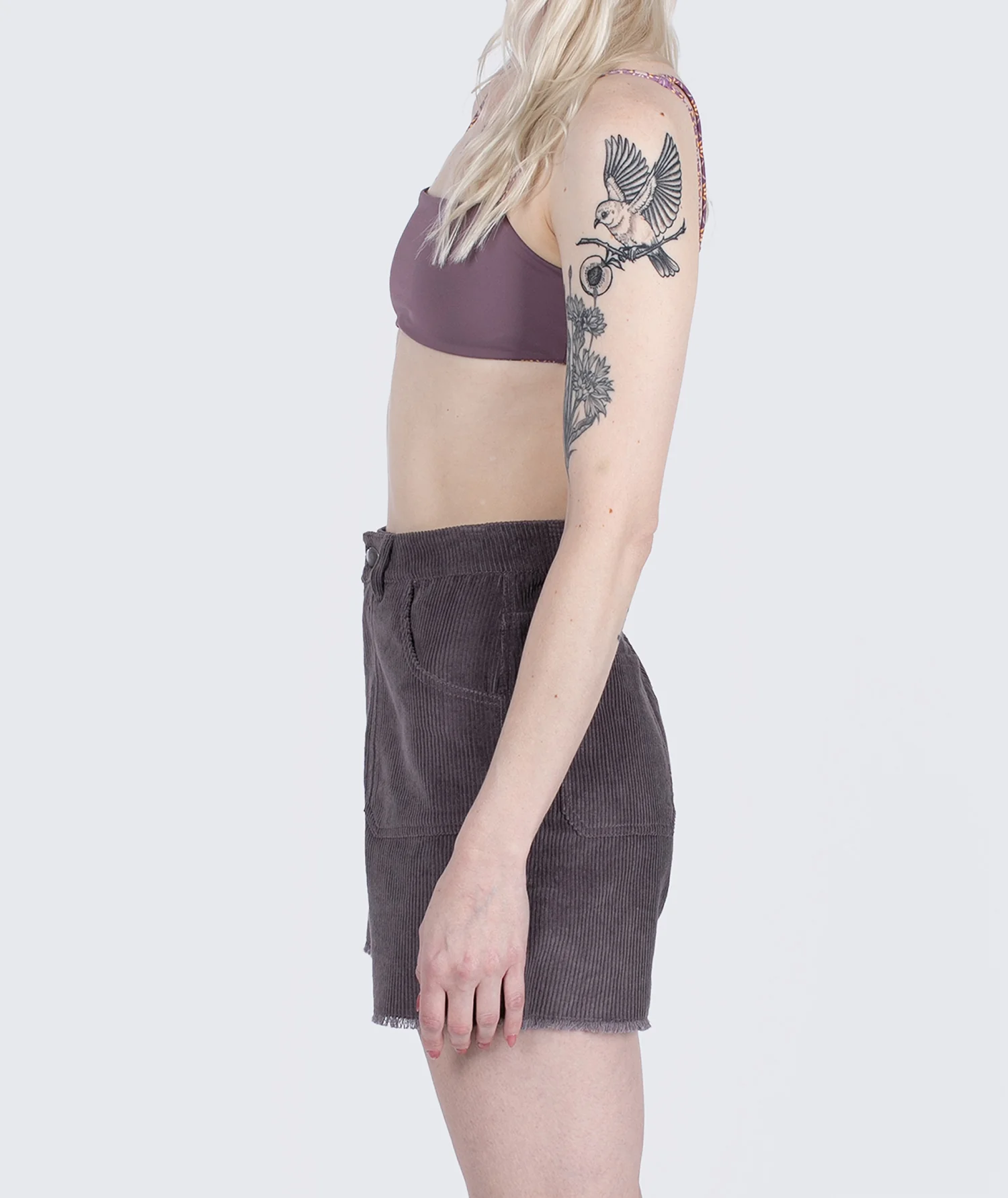 Wale Corduroy Short - Purple - Image 2