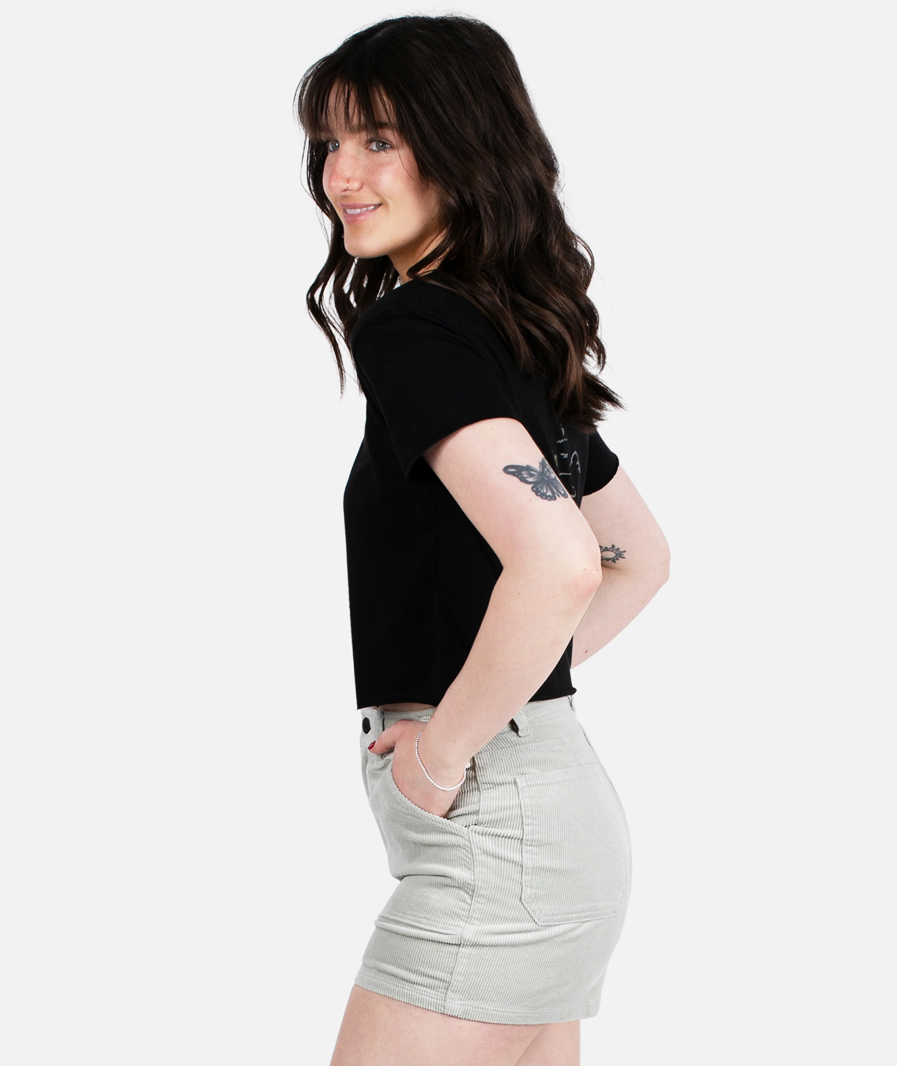 Wale Corduroy Short - Sage Green - Image 3