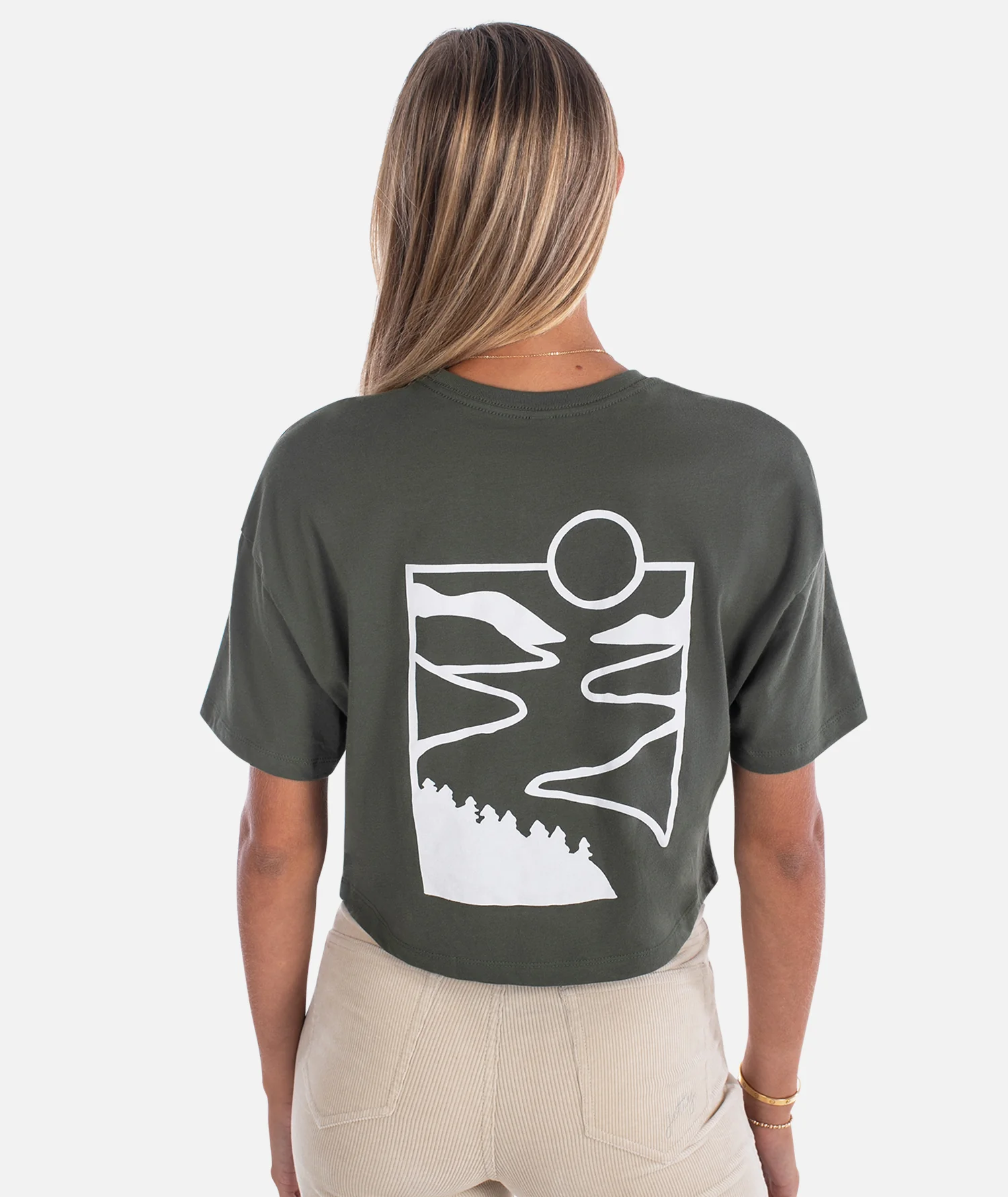 Water and Woods Tee - Military Green - Image 2