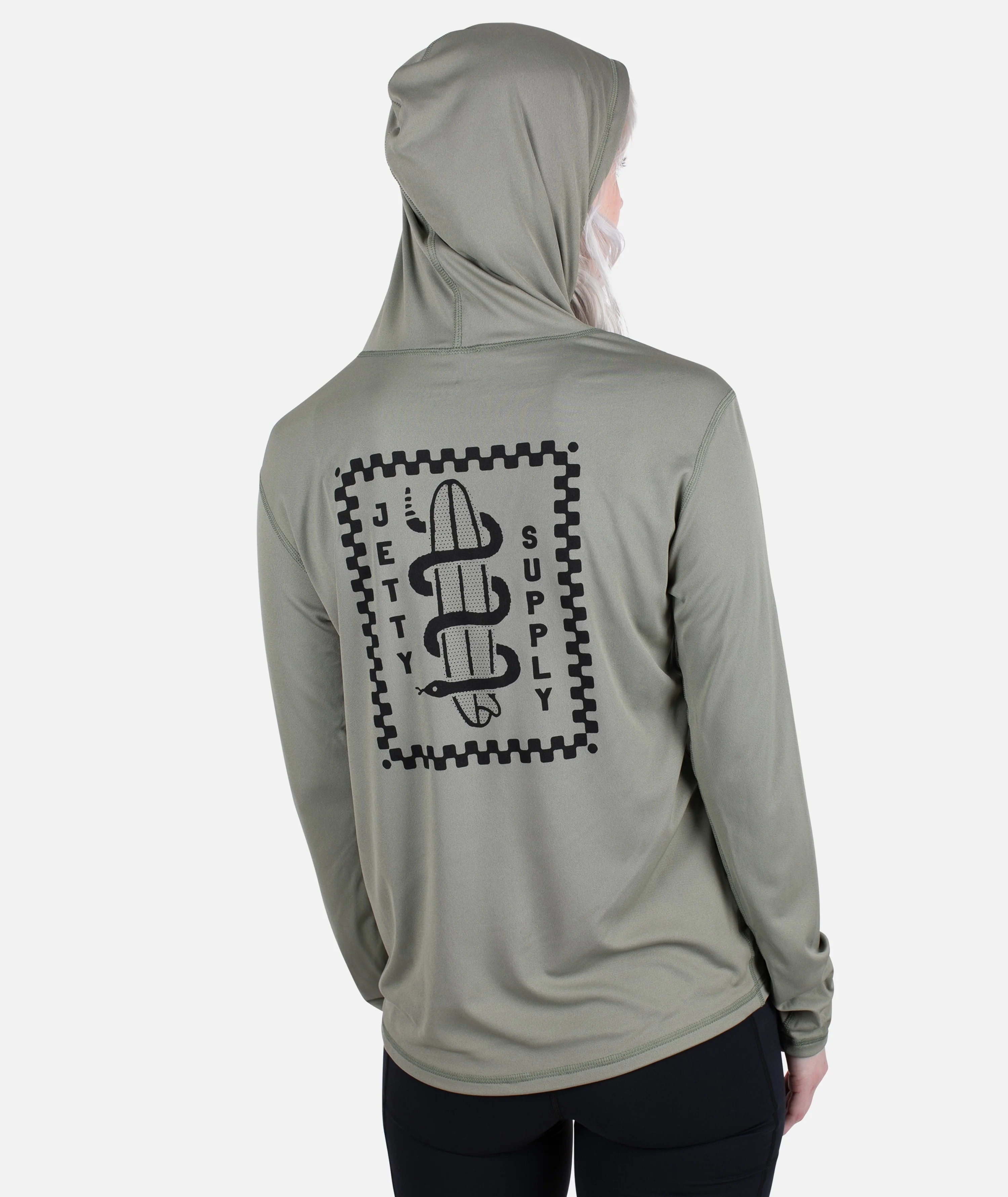 Wave Snake UV Long Sleeve - Olive - Image 2