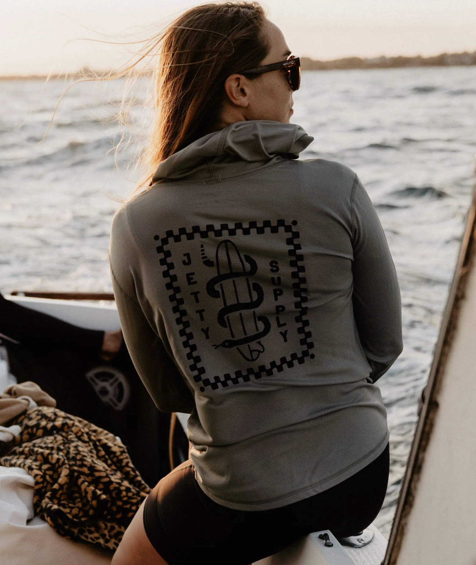 Wave Snake UV Long Sleeve - Olive - Image 3