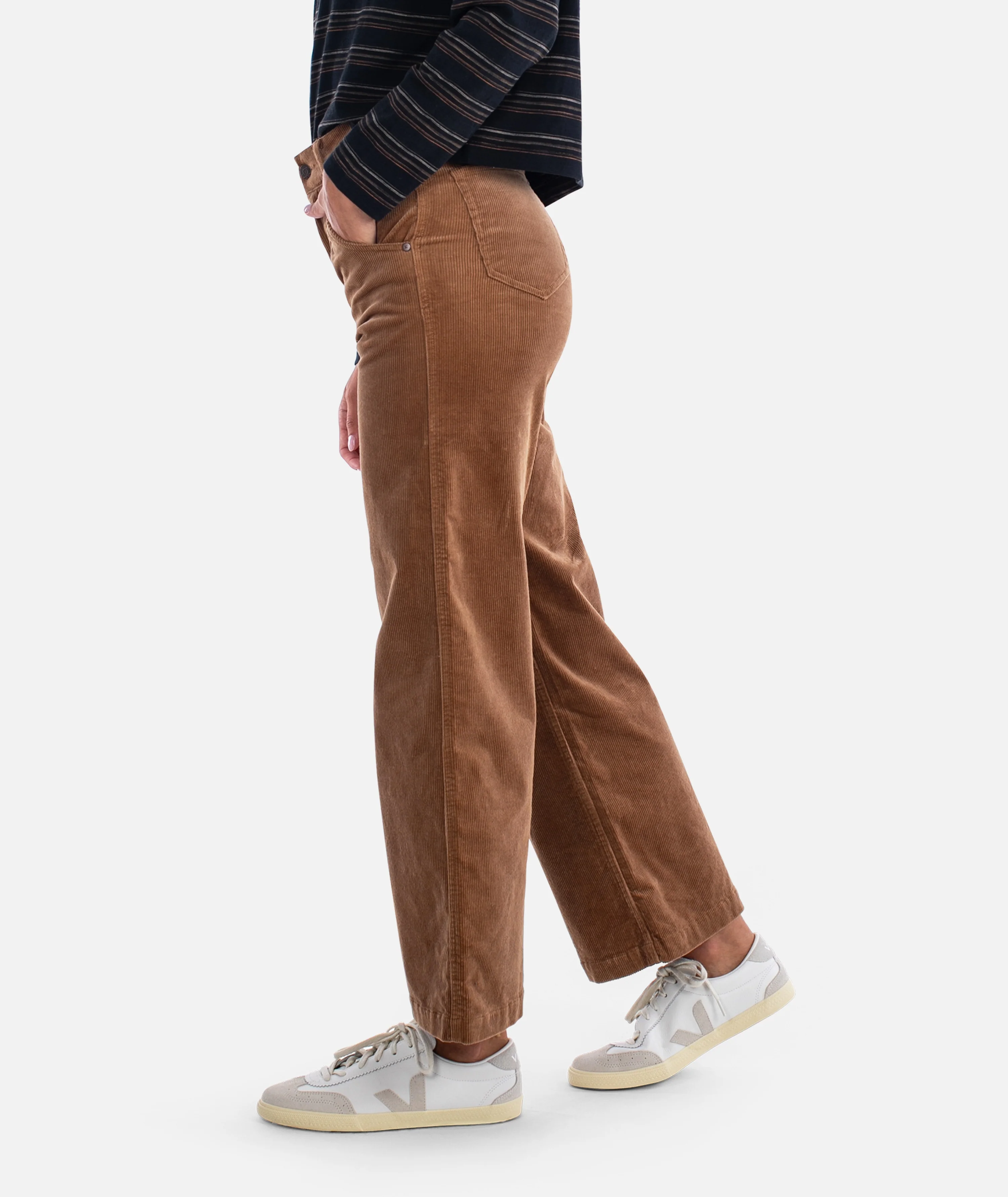 Whaler Corduroy Wide Leg Pants - Camel - Image 3