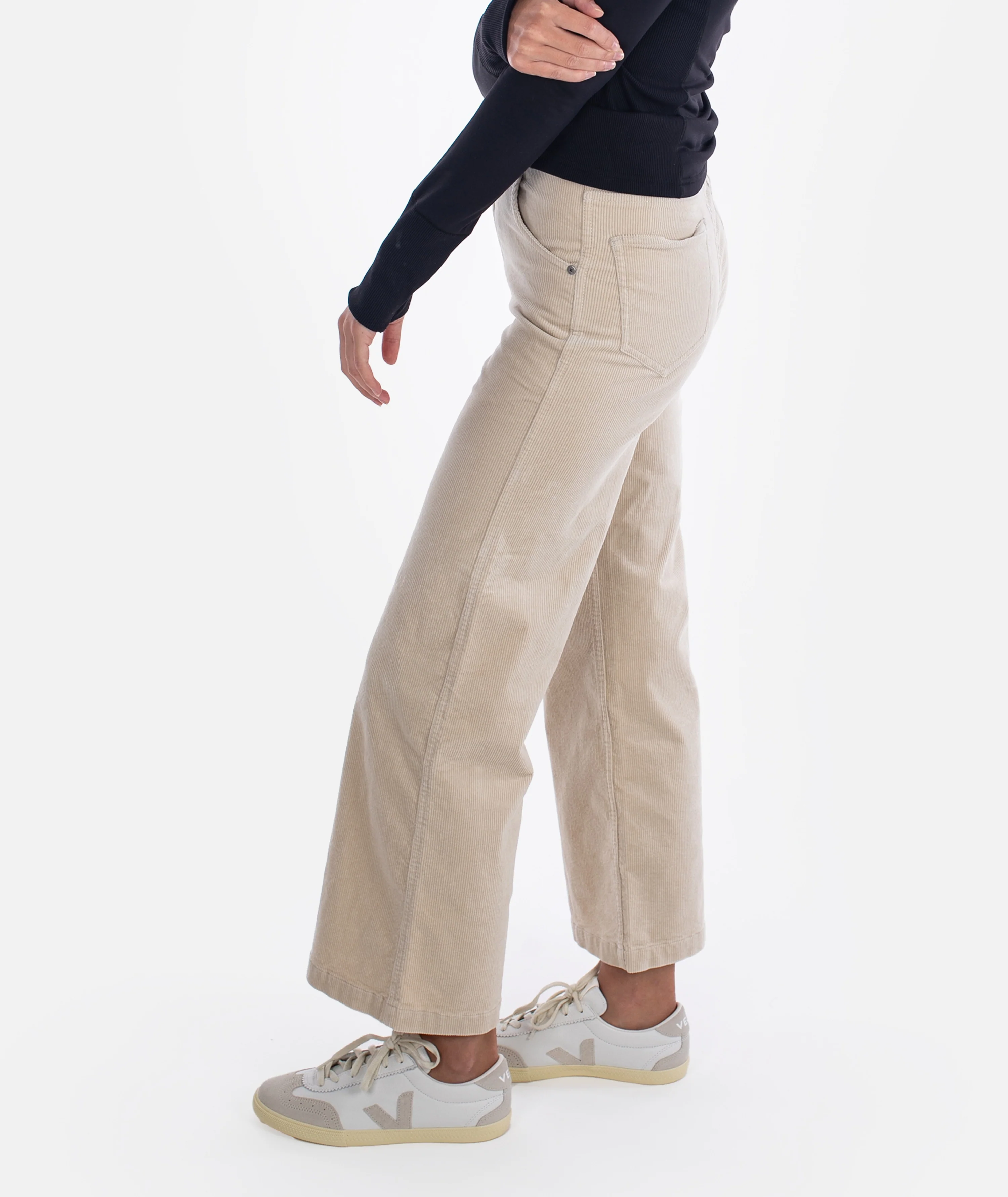 Whaler Corduroy Wide Leg Pants - Ivory - Image 2