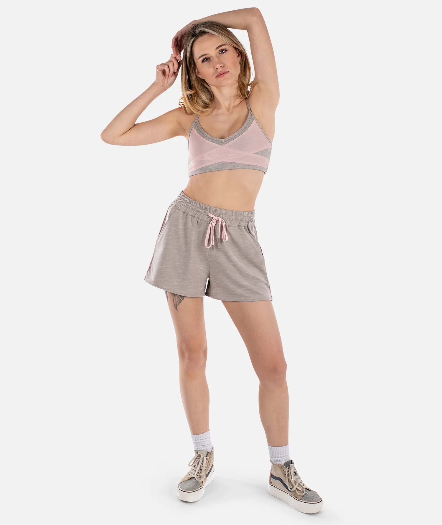 Willow Active Bra - Warm Grey - Image 4